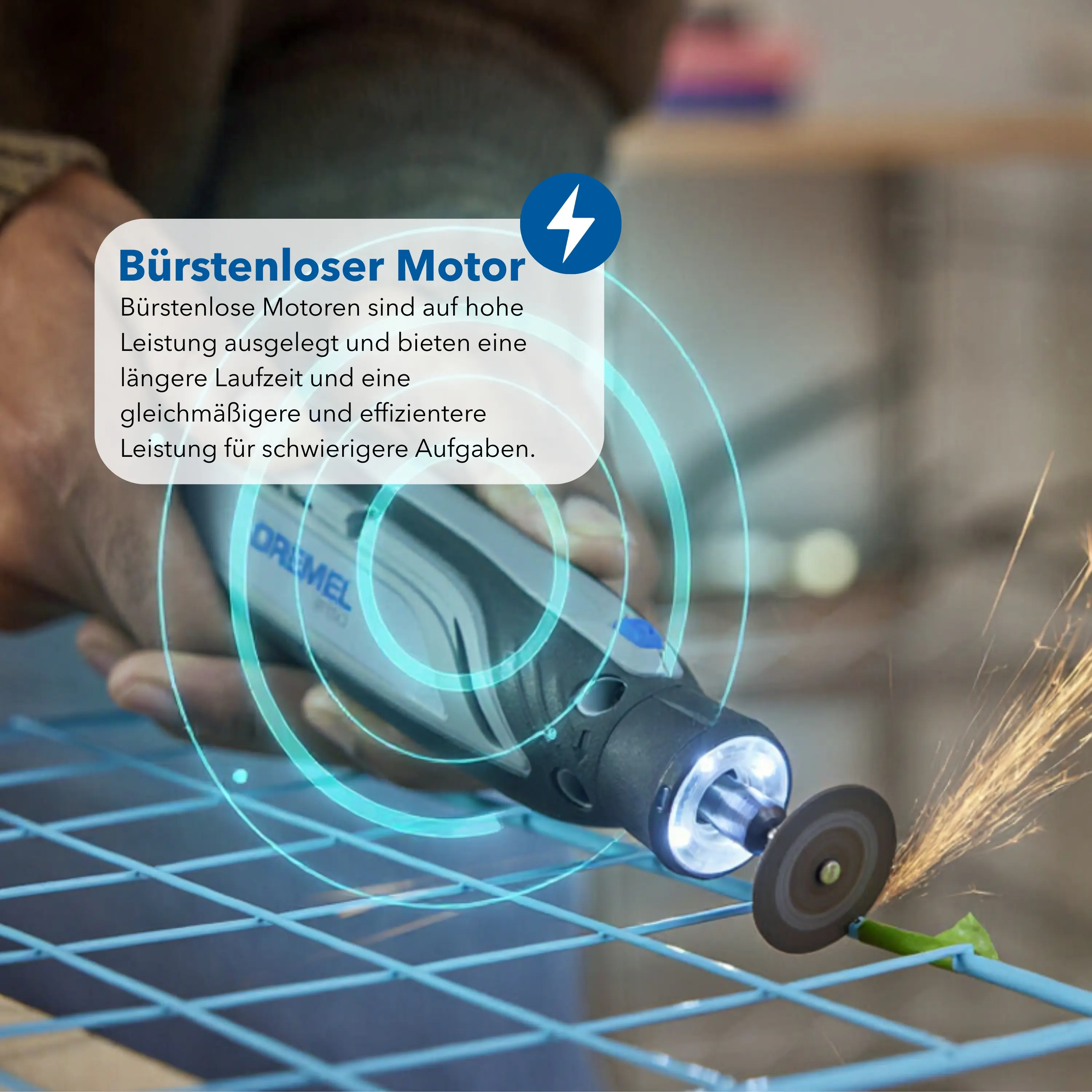 Dremel Akku-Multifunktionswerkzeug 8150-20 inkl. 20 Zubehörteilen und USB-C-Ladekabel