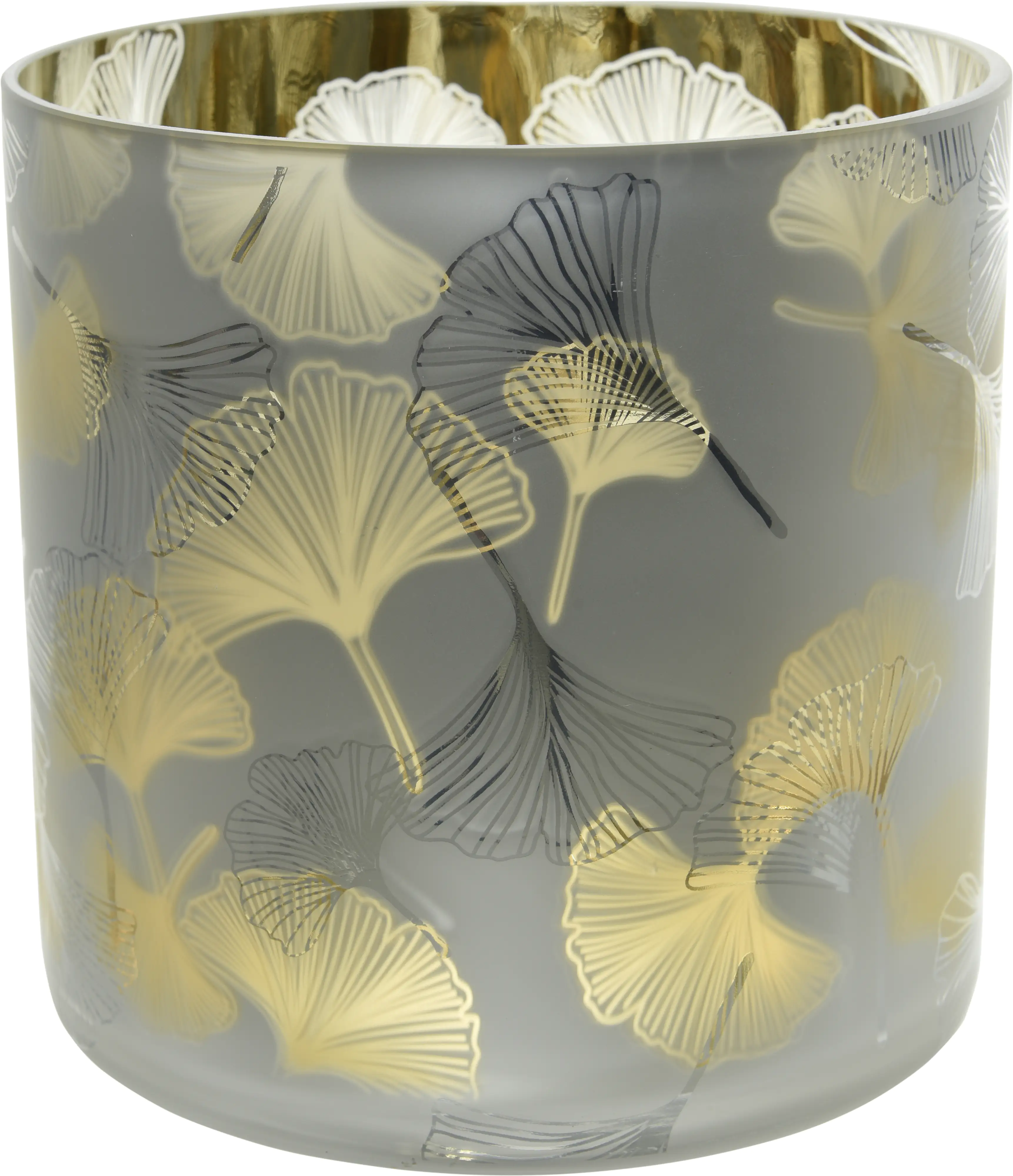 Kaemingk Windlicht Glas gold Ø 20 cm