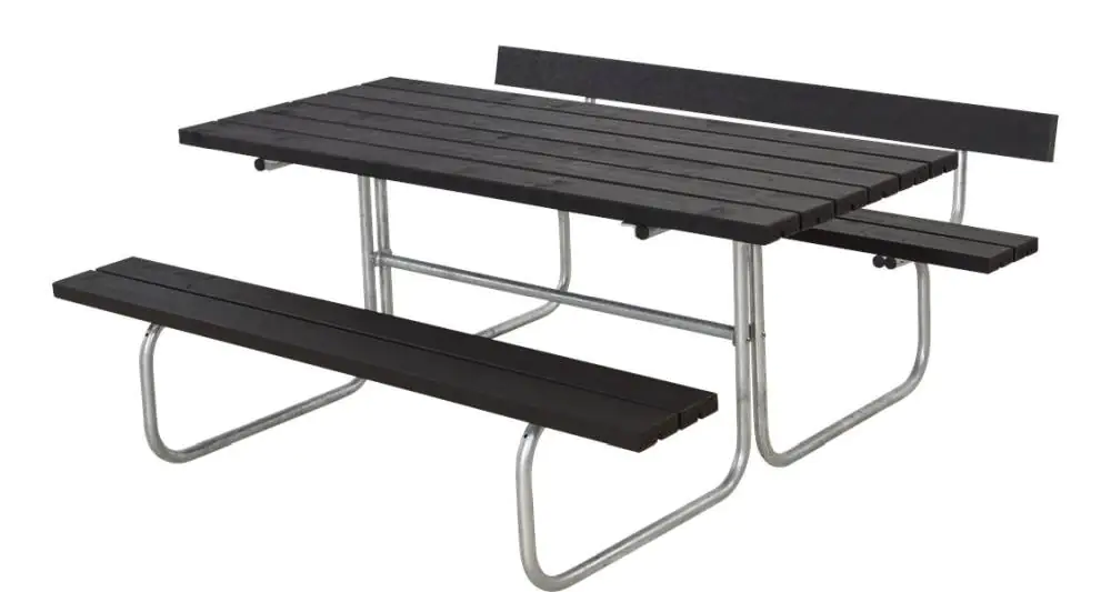 Plus Kombimöbel Classic 177 x 166 x 75 cm mit 1 Rückenlehne, schwarz