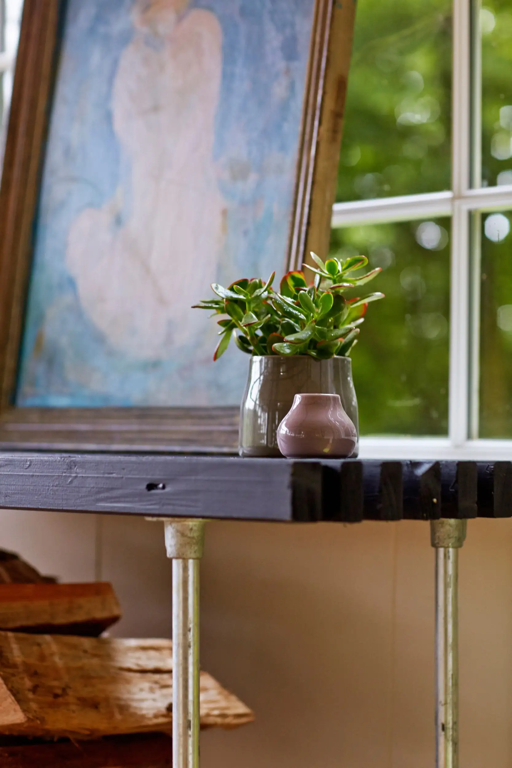 Plus Grill- und Anrichtetisch 138 x 49 x 90 cm schwarz mit Rädern