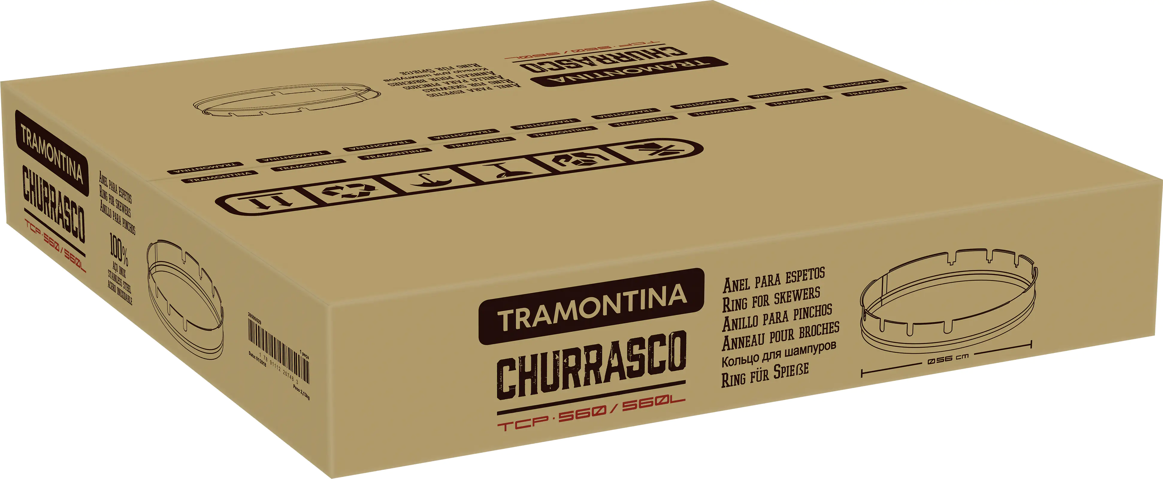 Tramontina Grillaufsatz rund für Grillspieße