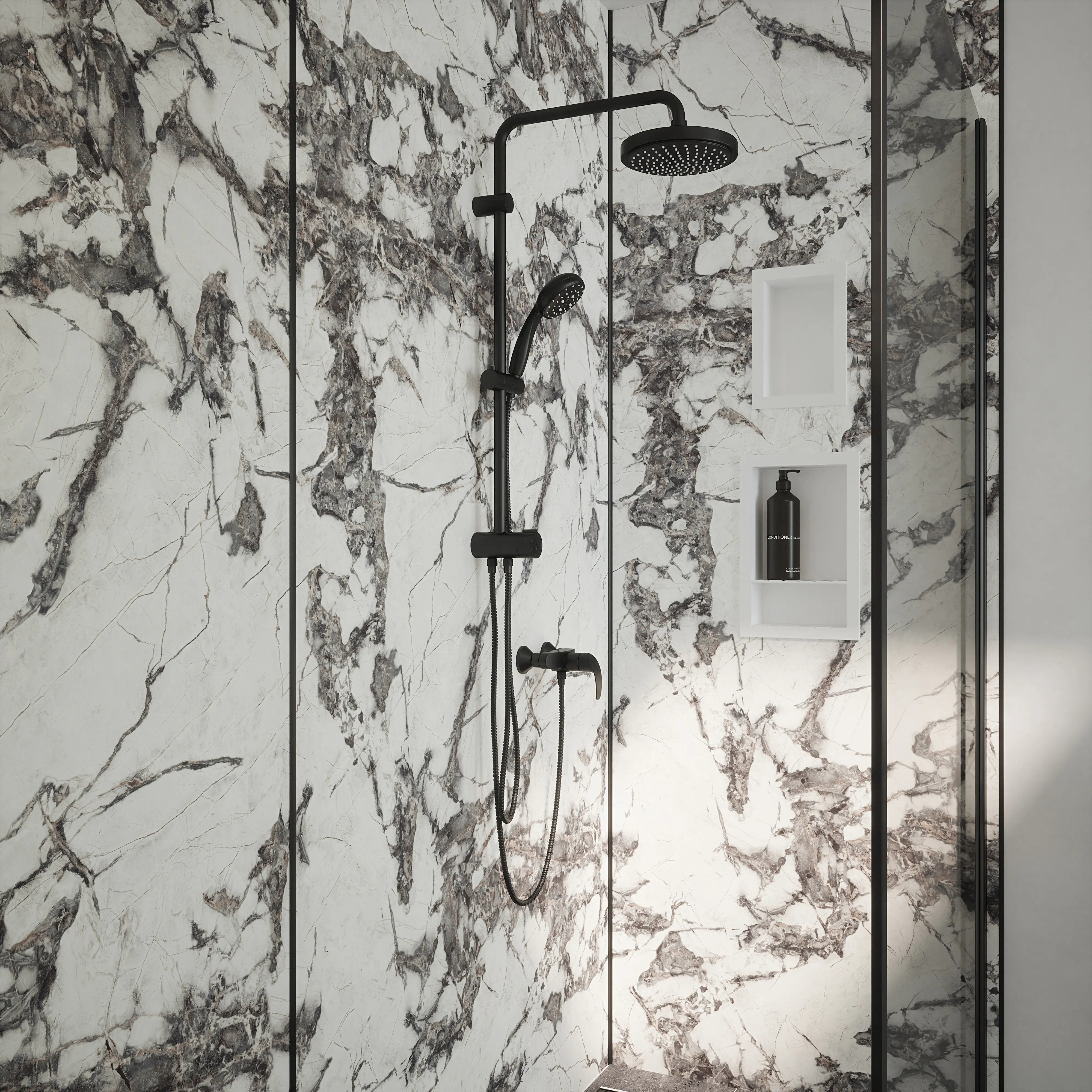 Wetwall Alloy Wandpaneel  Calacatta Fantasia 90 x 244 cm