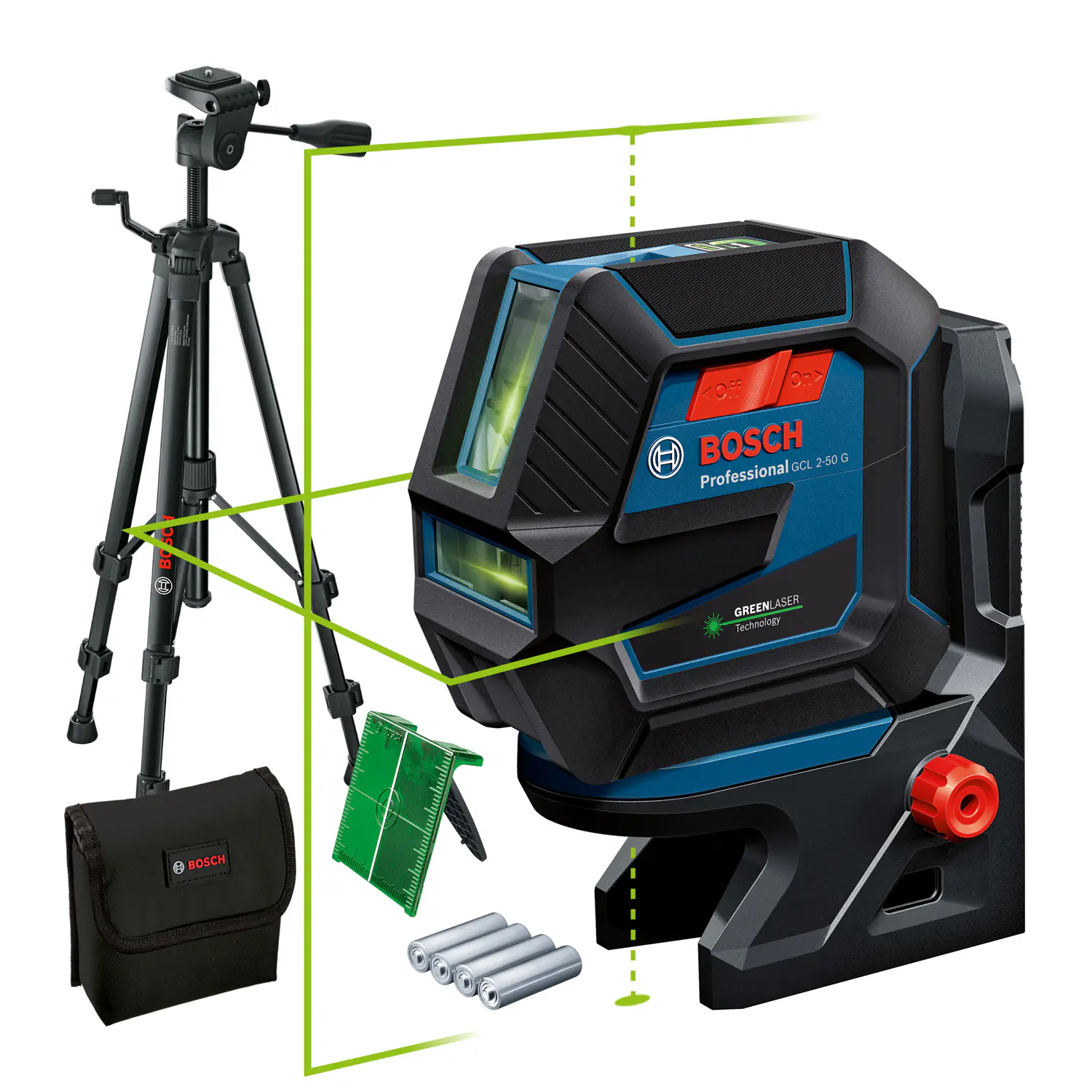 Bosch Professional Kombilaser GCL 2-50 G Set inkl. Batterien Bosch Professional Kombilaser GCL 2-50 G Set inkl. Batterien