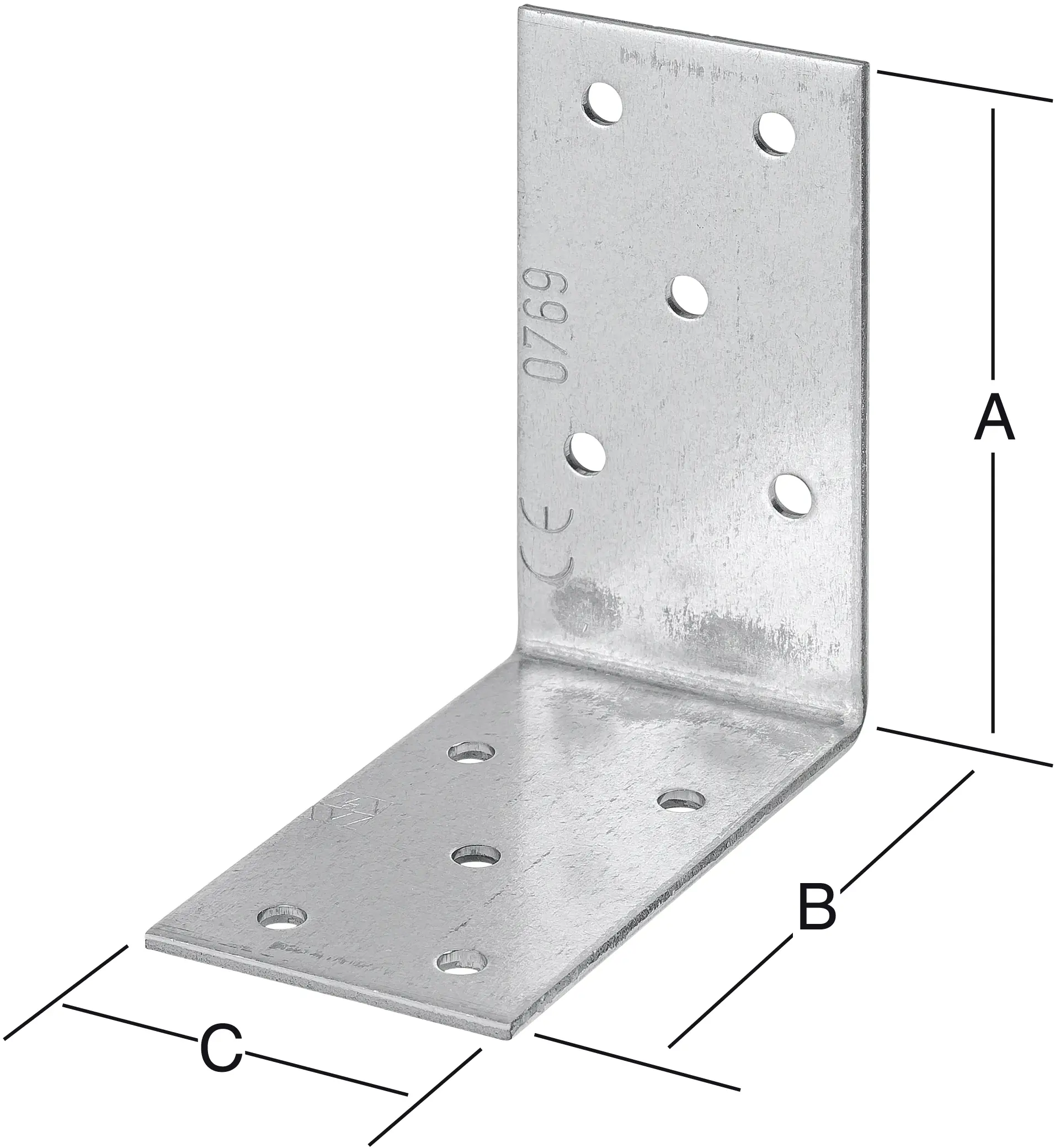 Vormann Winkel-Streifenverbinder 72 x 40 mm Stahl sendzimir verzinkt