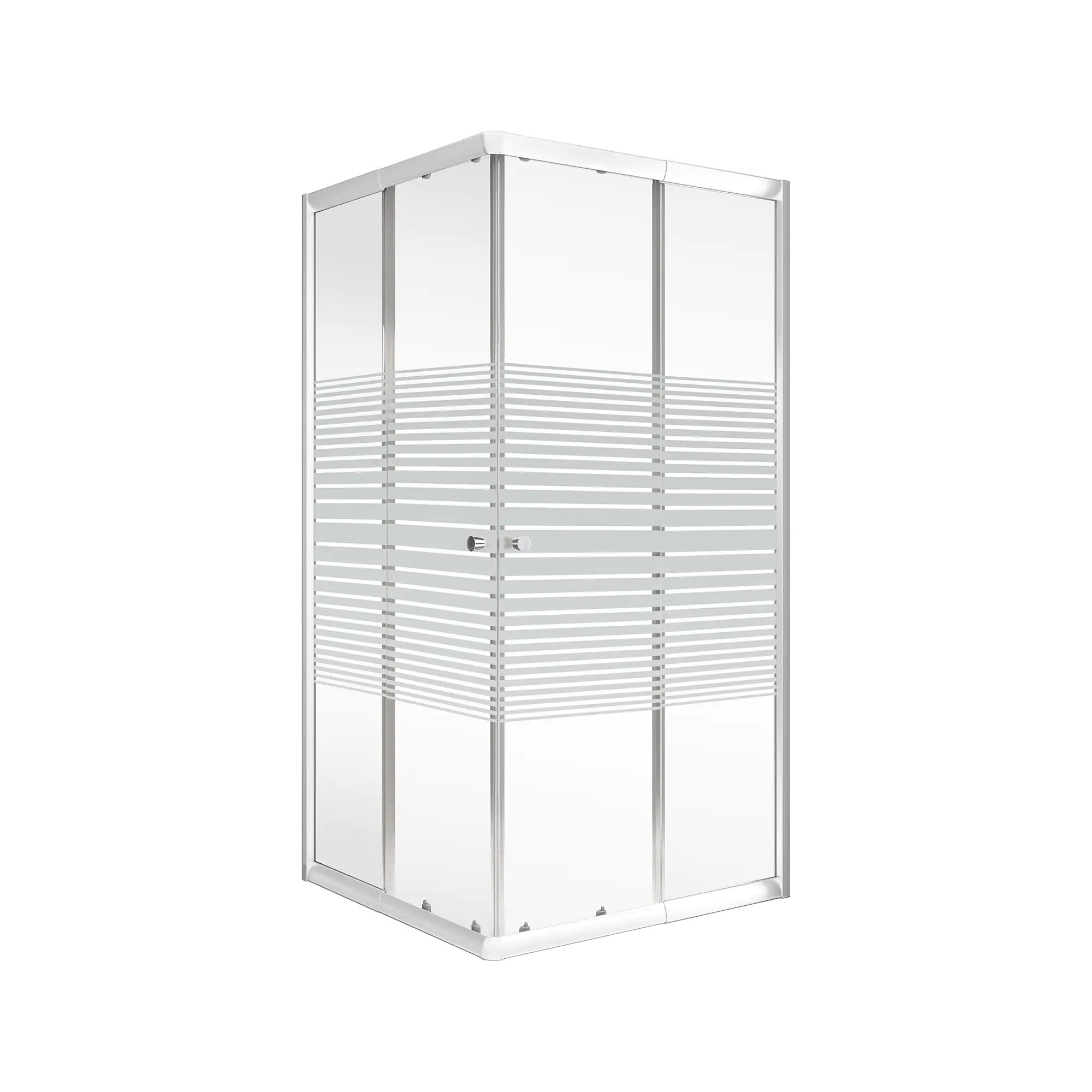 Schulte Eckeinstieg Sunny mit Schiebetüren und Dekorglas 75 - 90 x 180 cm alpinweiß Schulte Eckeinstieg Sunny mit Schiebetüren und Dekorglas 75 - 90 x 180 cm alpinweiß