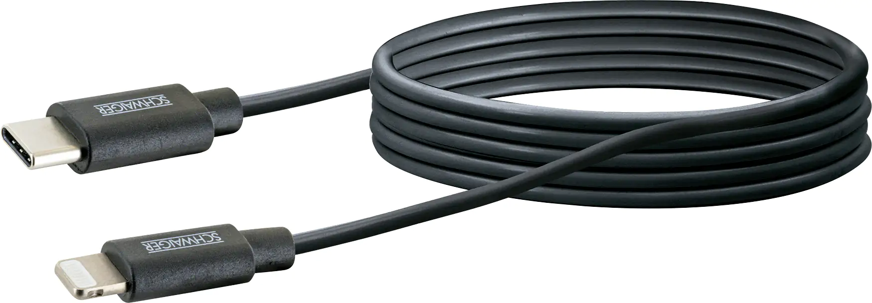 Schwaiger Sync und Ladekabel Apple Lightning USB Type C, schwarz, 2 m Schwaiger Sync und Ladekabel Apple Lightning USB Type C, schwarz, 2 m