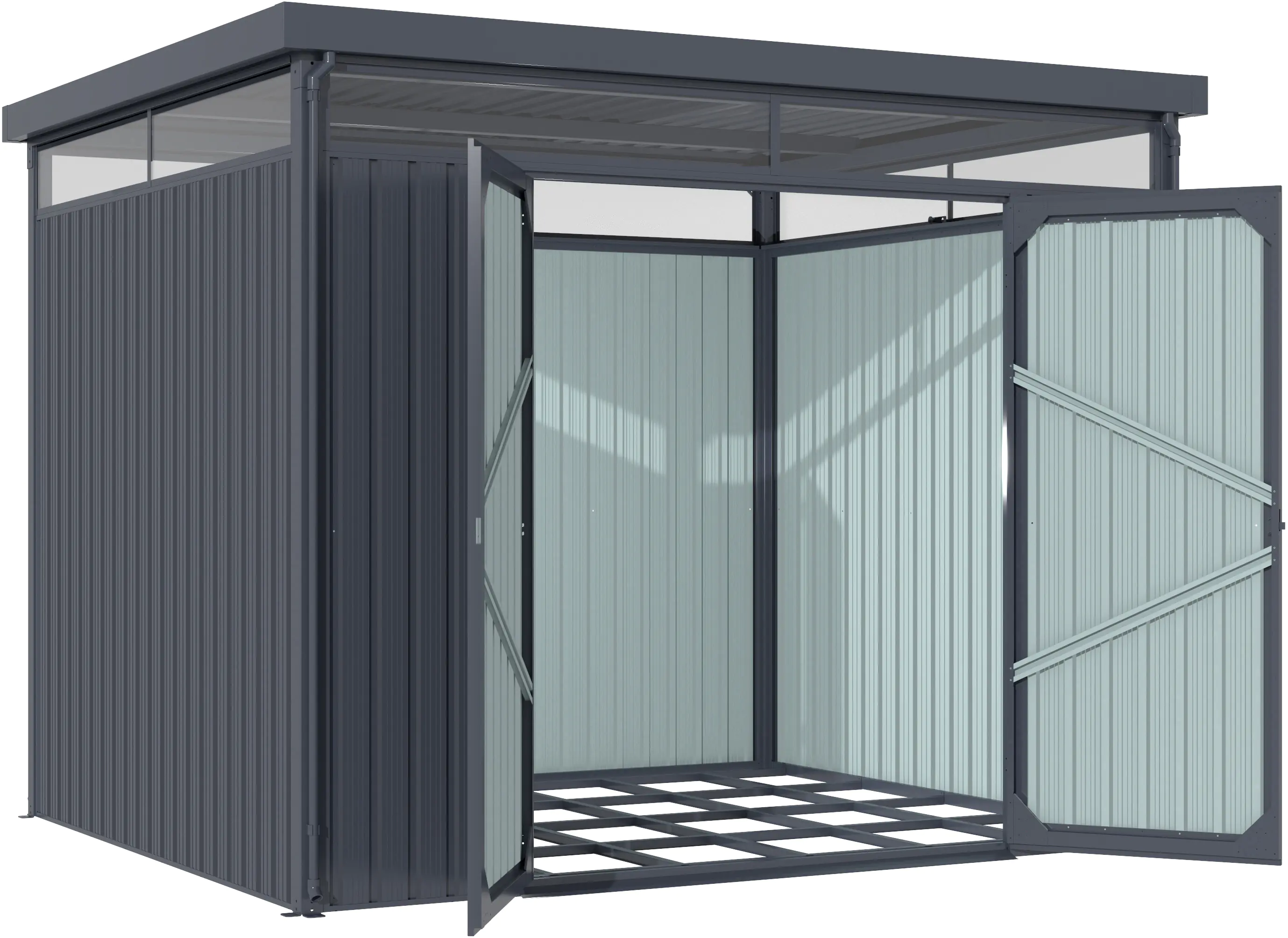 Pergart Metallgerätehaus Rheinfelden 108 290 x 245 x 226 cm anthrazit