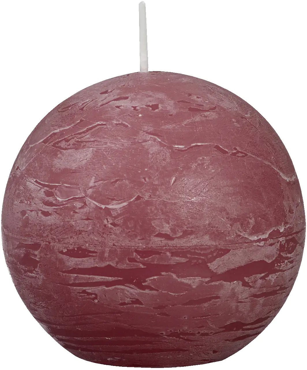 8717847090270_1552121 Bolsius Rustik Kugelkerze altrosa, Höhe 8 cm, Ø 8 cm