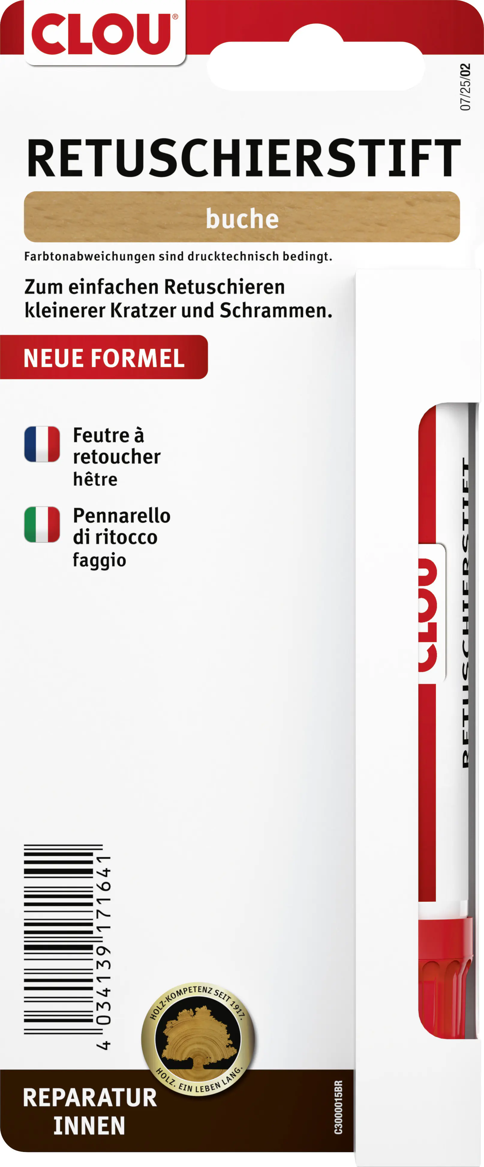 Clou Retuschierstift für Holz buche - 1 Stück