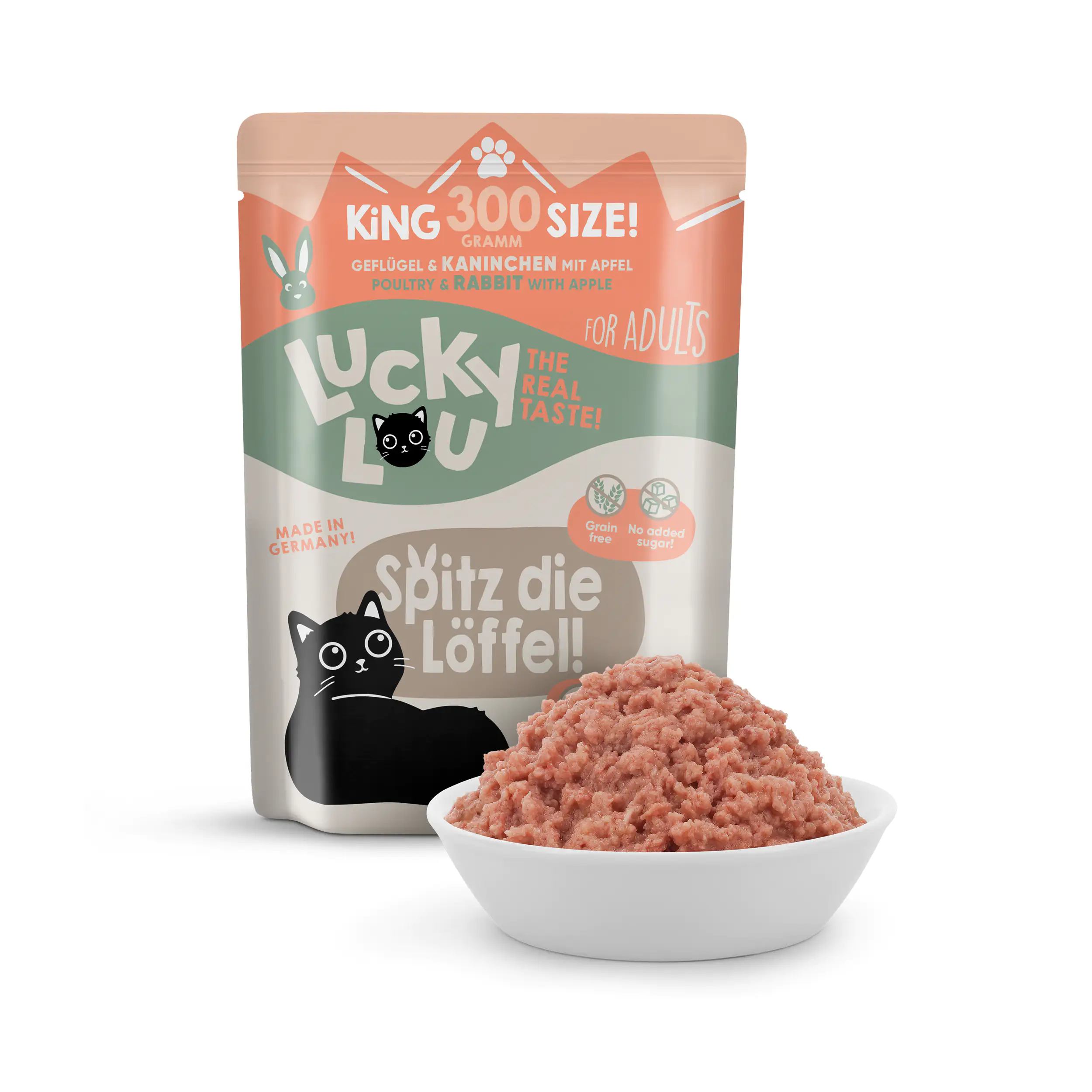 Lucky Lou Katzenfutter Geflügel und Kaninchen 300 g Lucky Lou Katzenfutter Geflügel und Kaninchen 300 g