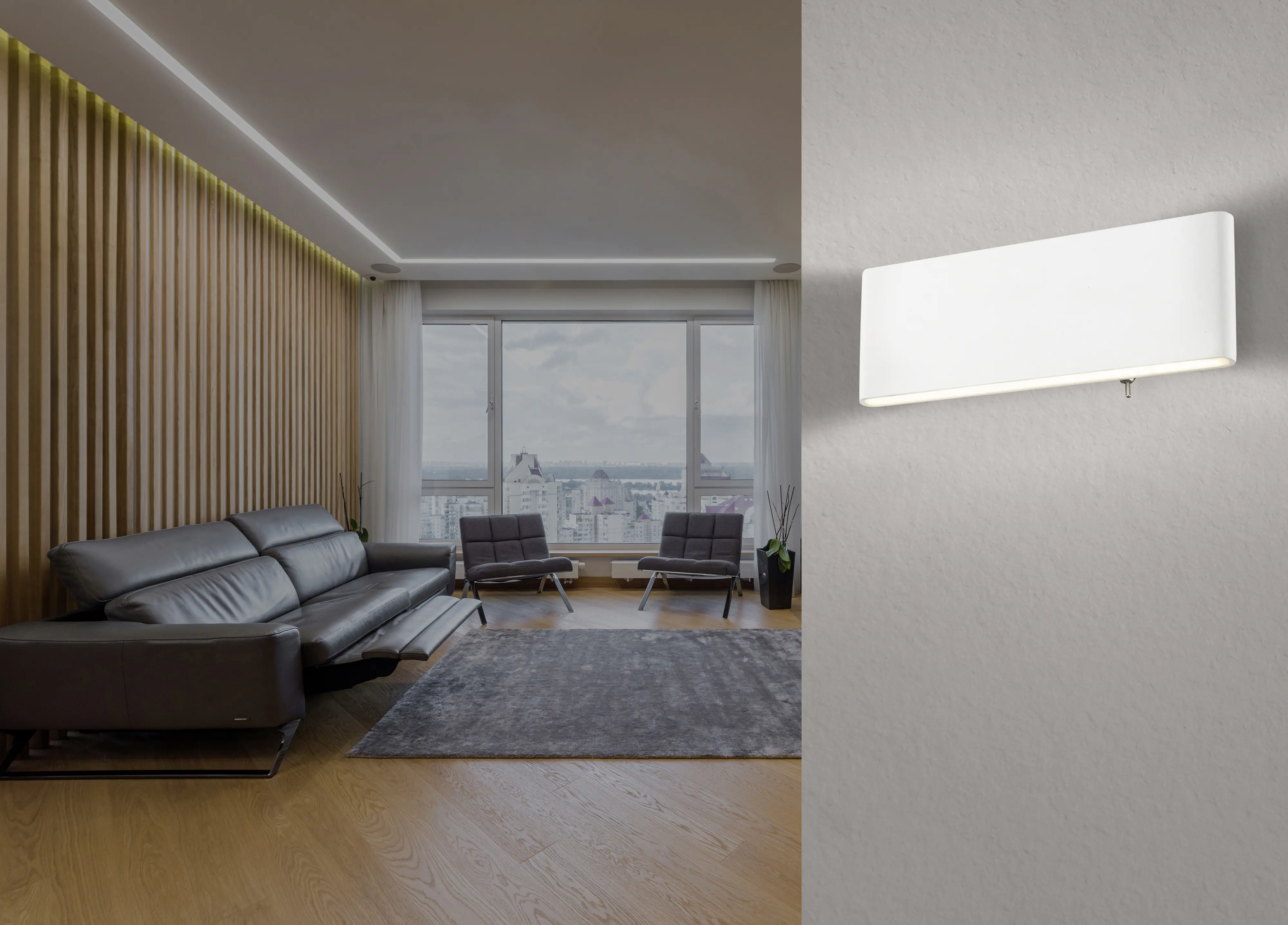 Globo LED Wandleuchte Siegfried weiß 29,5 x 8 cm Up & Down 8W warmweiß