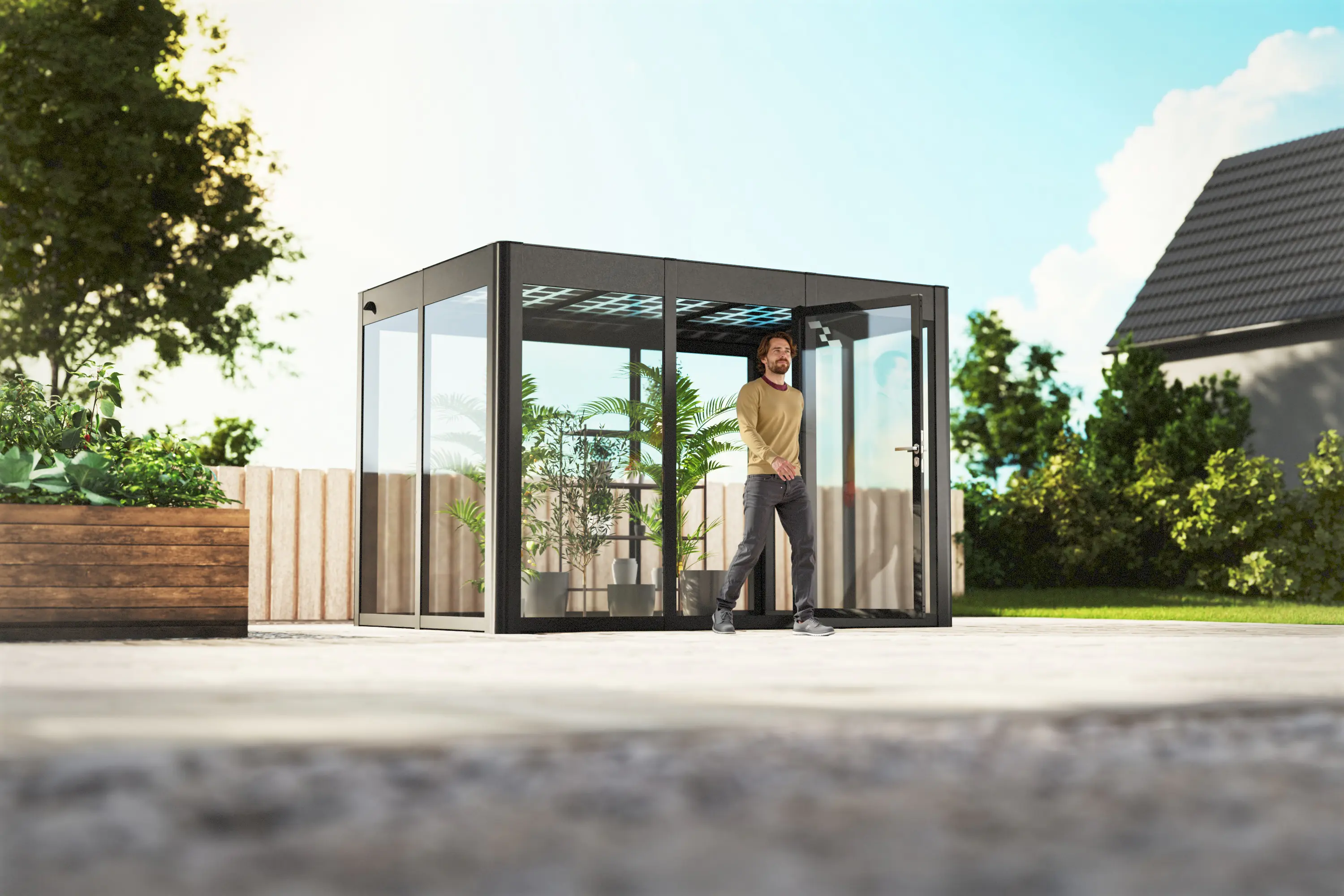 SunElements SunGarden Gartenhaus Energy 3.2 338 x 233 cm anthrazit-metallic