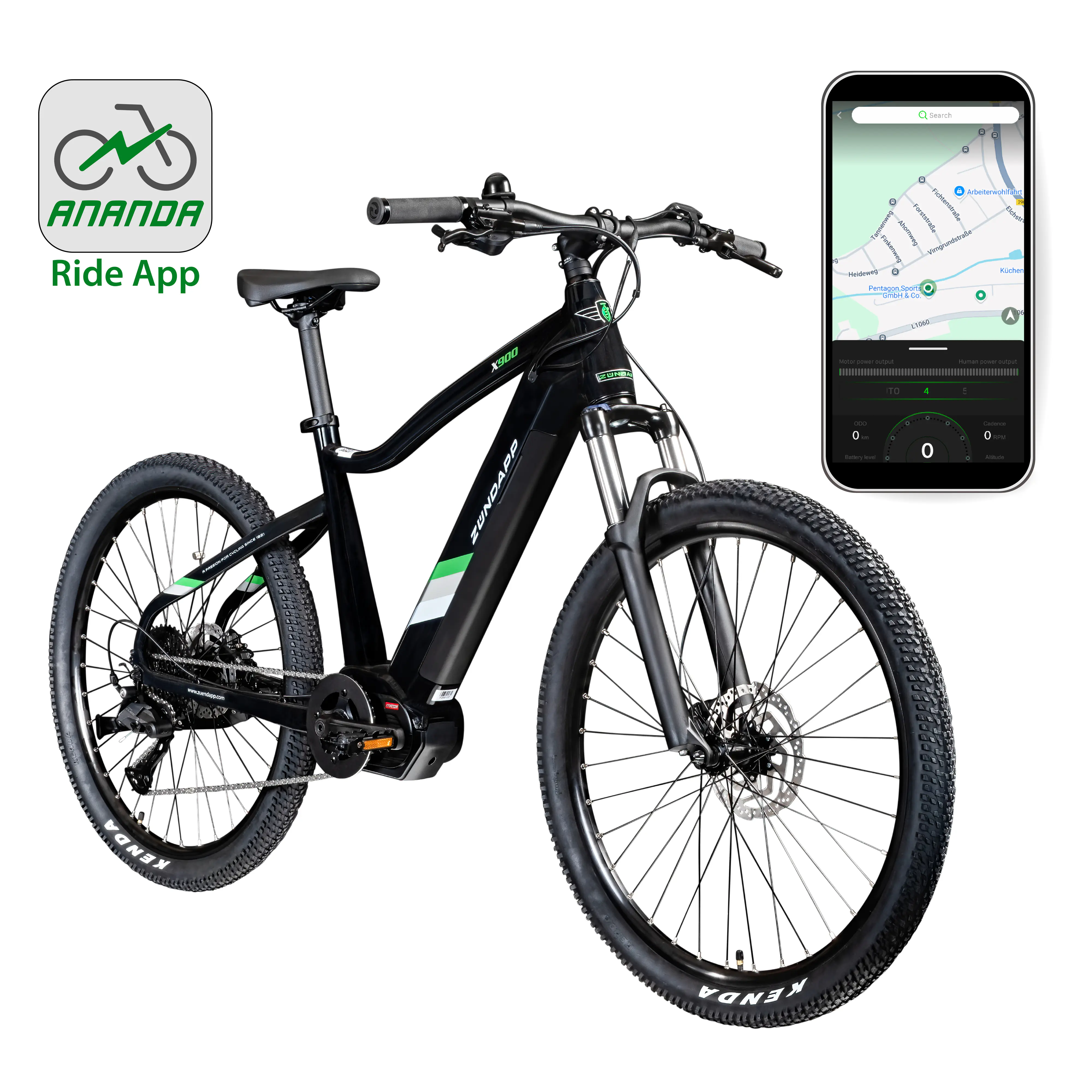 Zündapp E-Bike MTB X900 27,5 Zoll 10-Gang 733 Wh schwarz