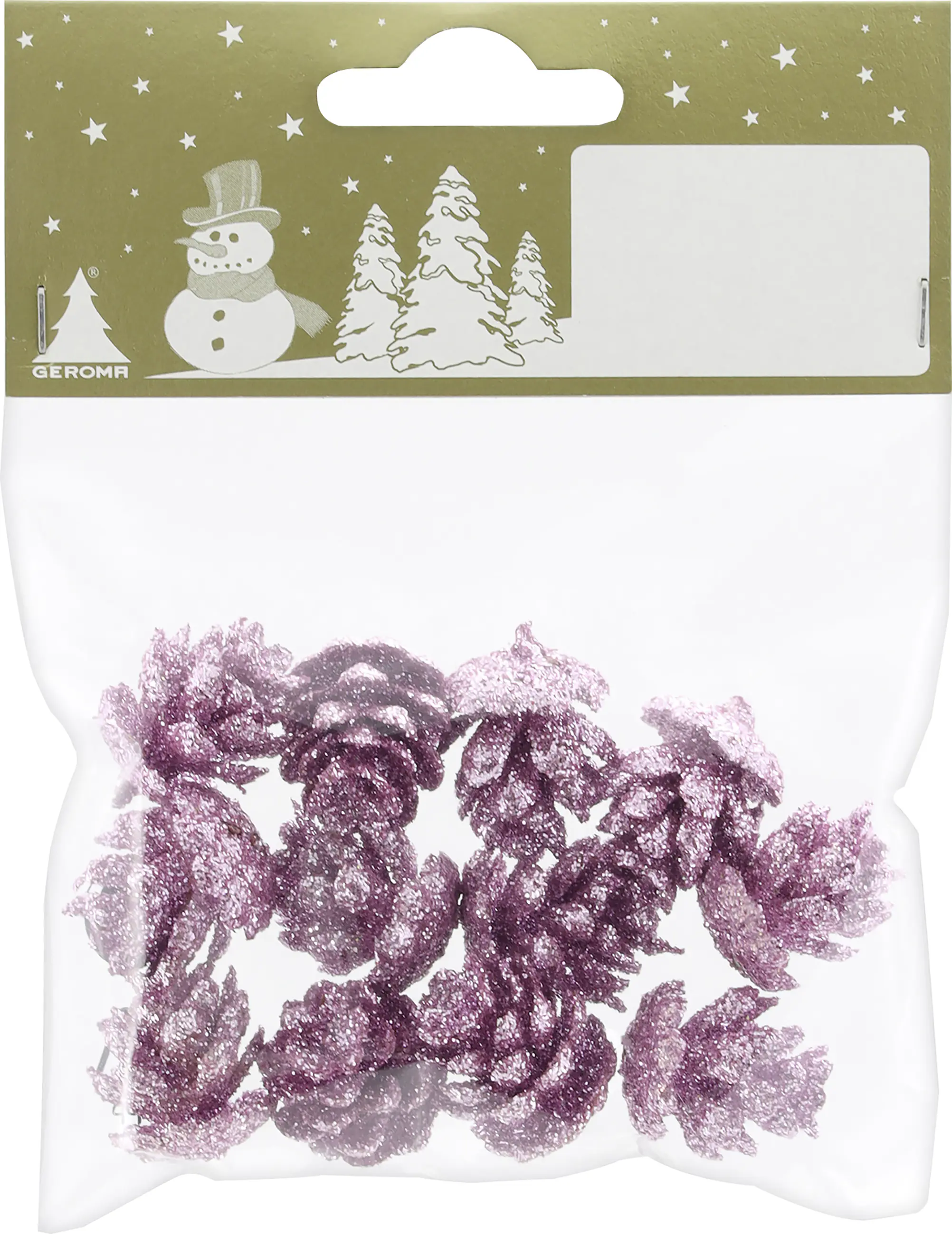 Deko-Zapfen Kunststoff rosa 2 cm 12 Stück