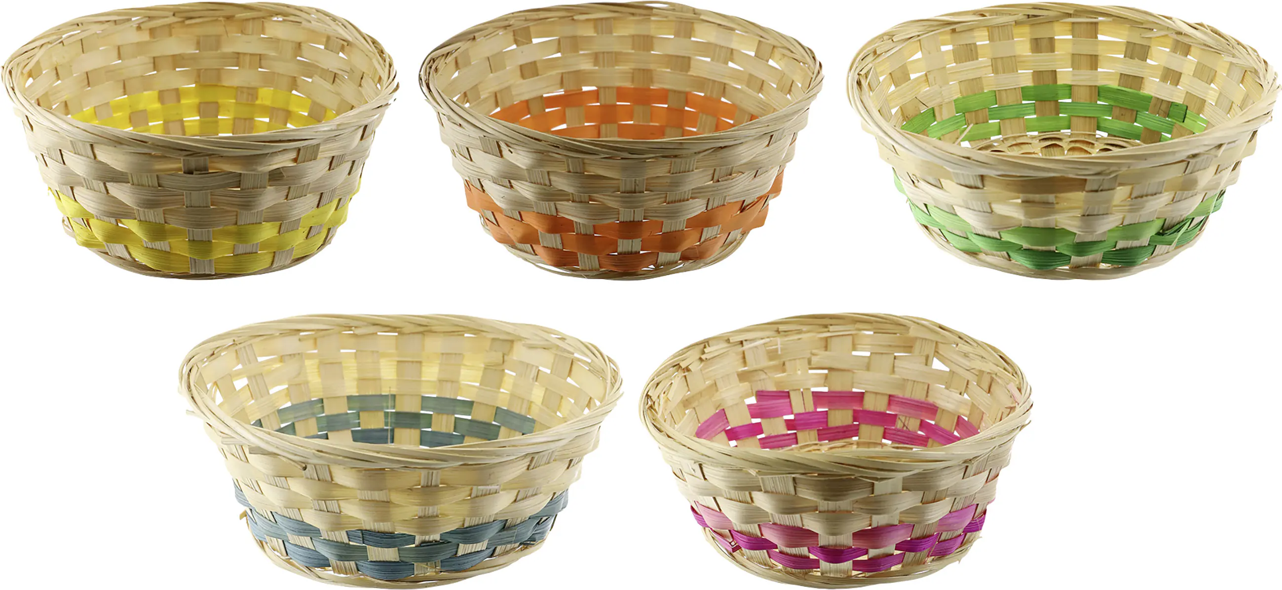 Osterkörbchen Bambus Ø 20 cm natur bunt Osterkörbchen Bambus Ø 20 cm natur bunt