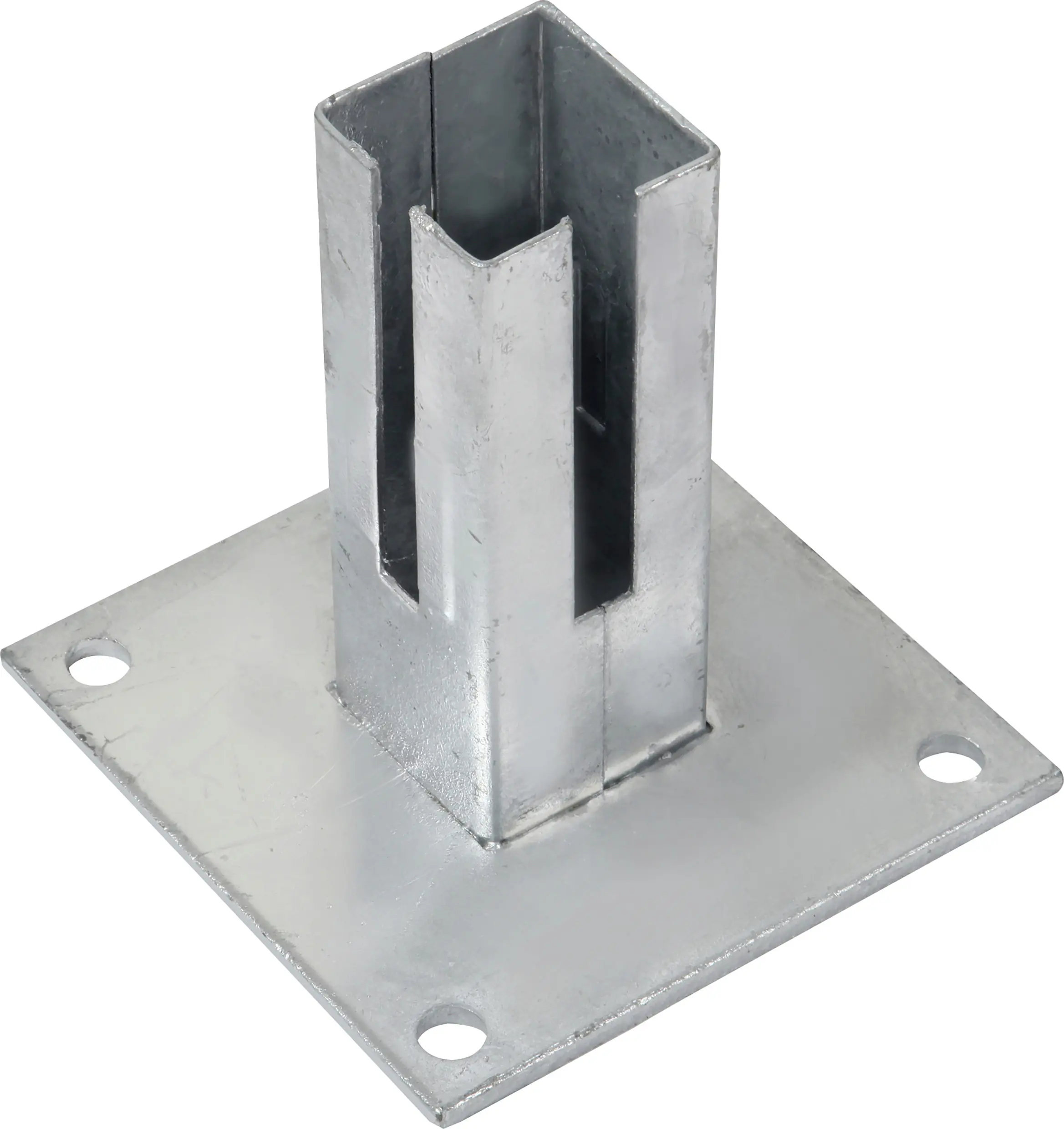 Floraworld Bodenplatte Zaunpfosten 15 x 15 cm feuerverzinkt