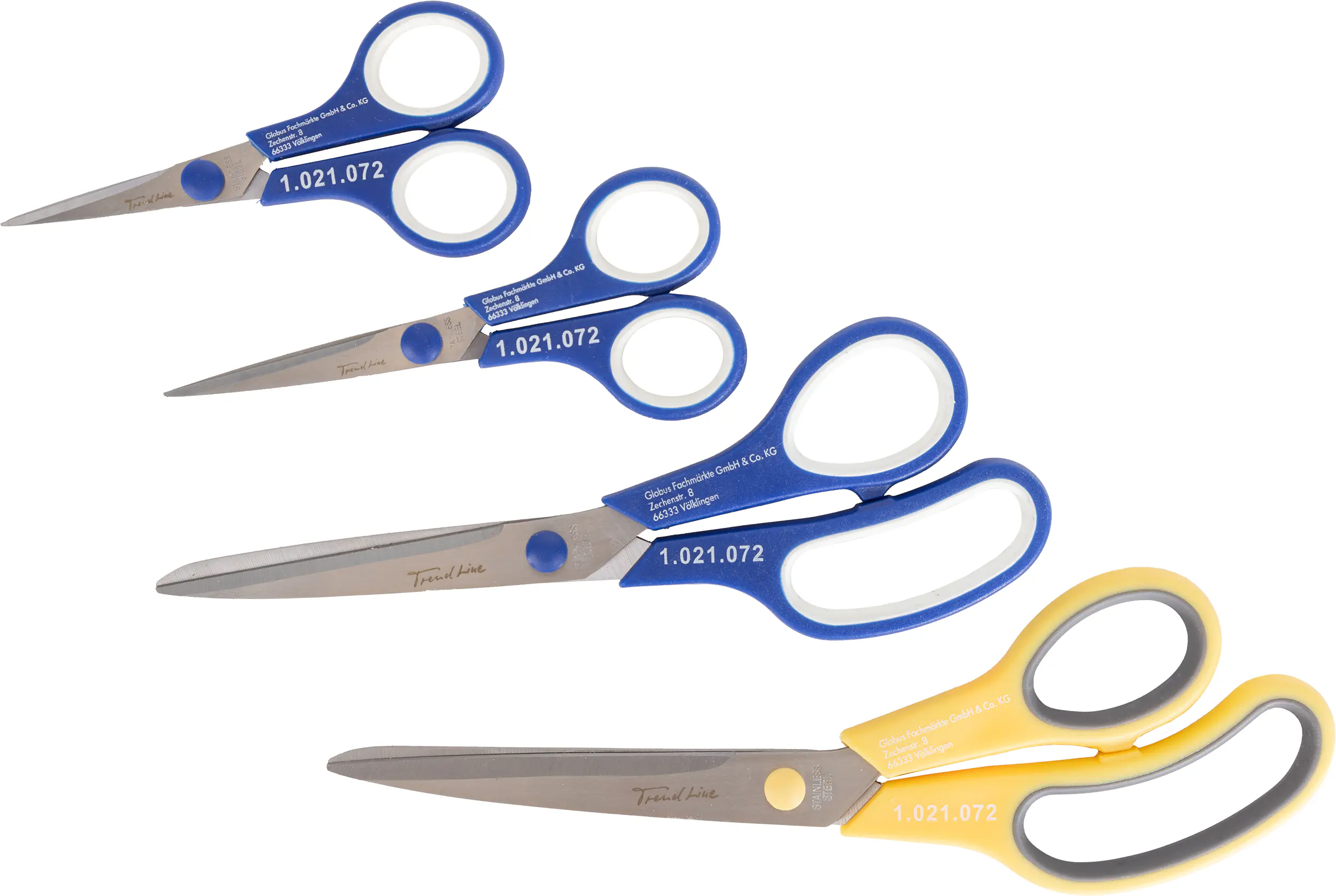 Trendline Scheren-Set 4 teilig mit Kunststoffgriff