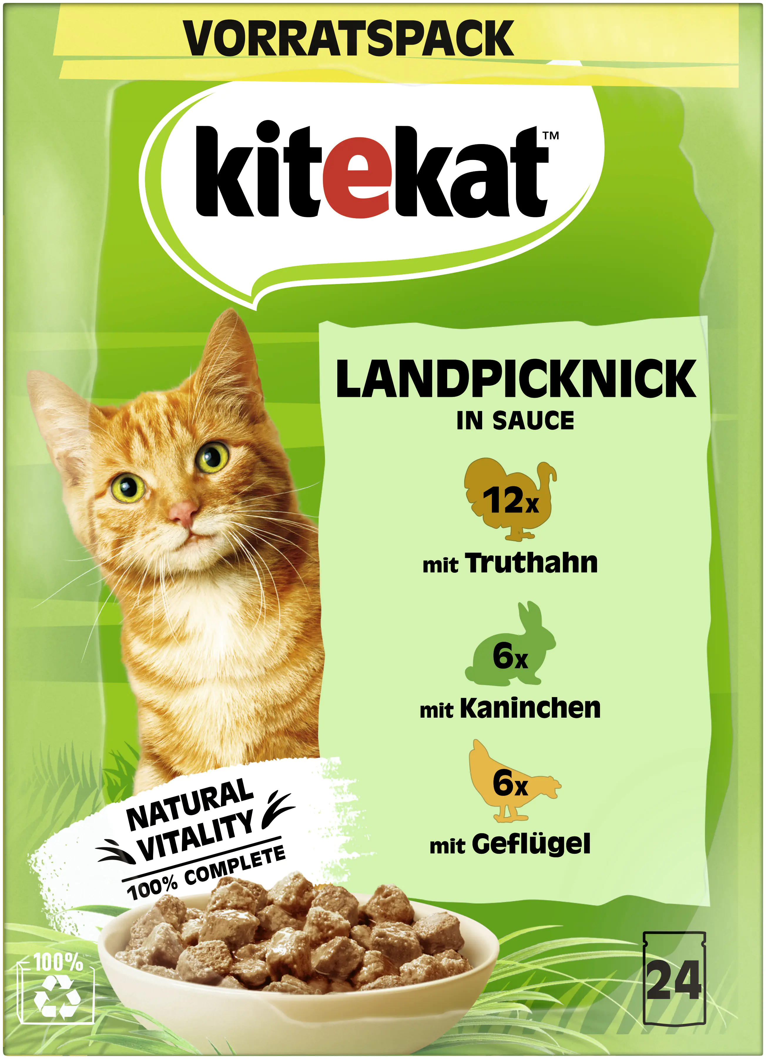 Kitekat Landpicknick in Sauce Multipack Vorratspack 24x85 g Kitekat Landpicknick in Sauce Multipack Vorratspack 24x85 g