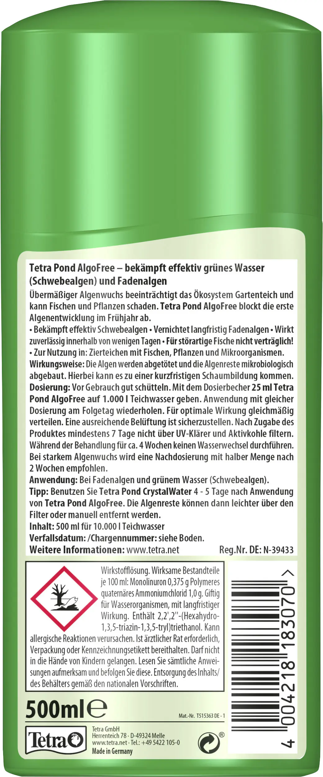 Tetra Wasseraufbereitung AlgoFree 500 ml