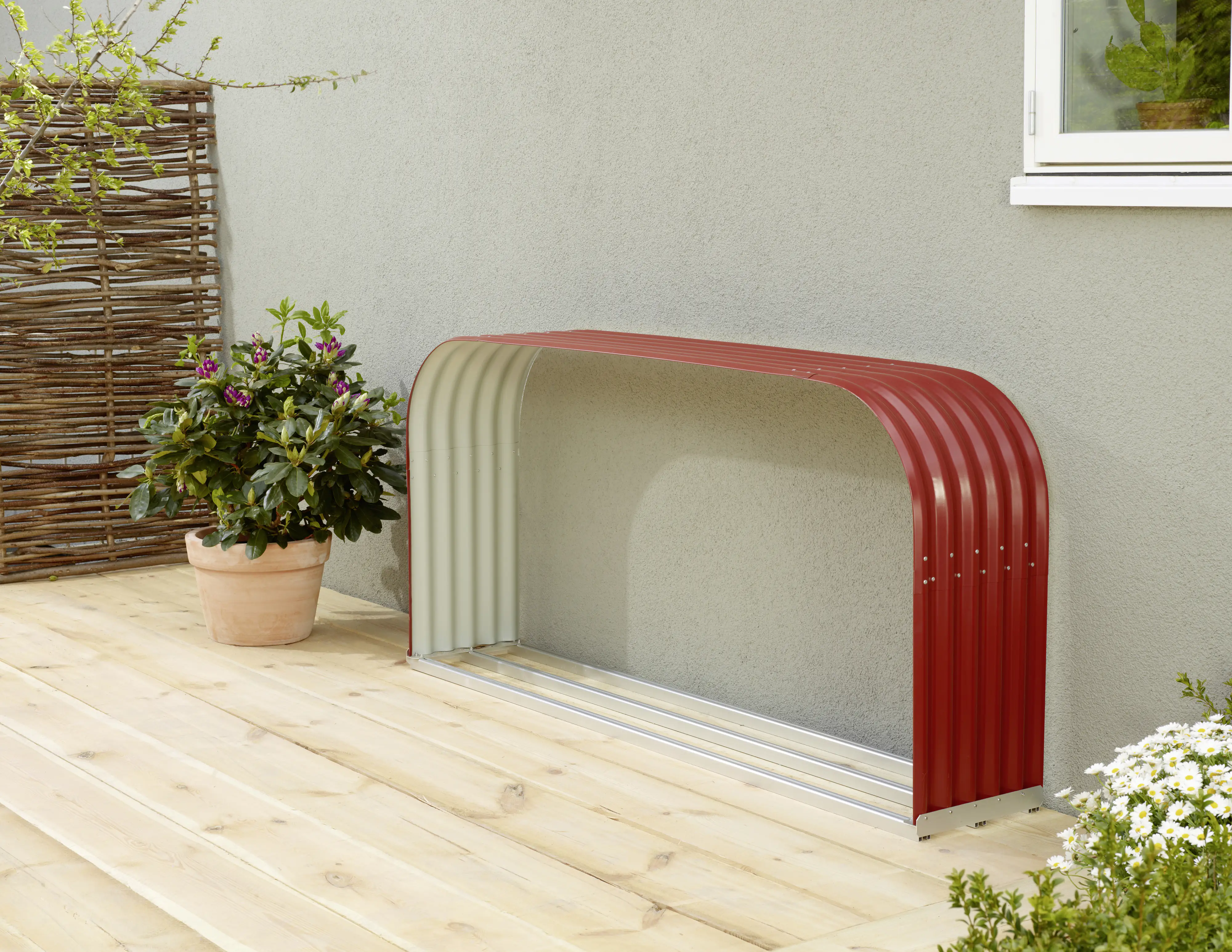 Vitavia Kaminholzregal Lignum 210 x 40 x 100 cm rubin Querformat