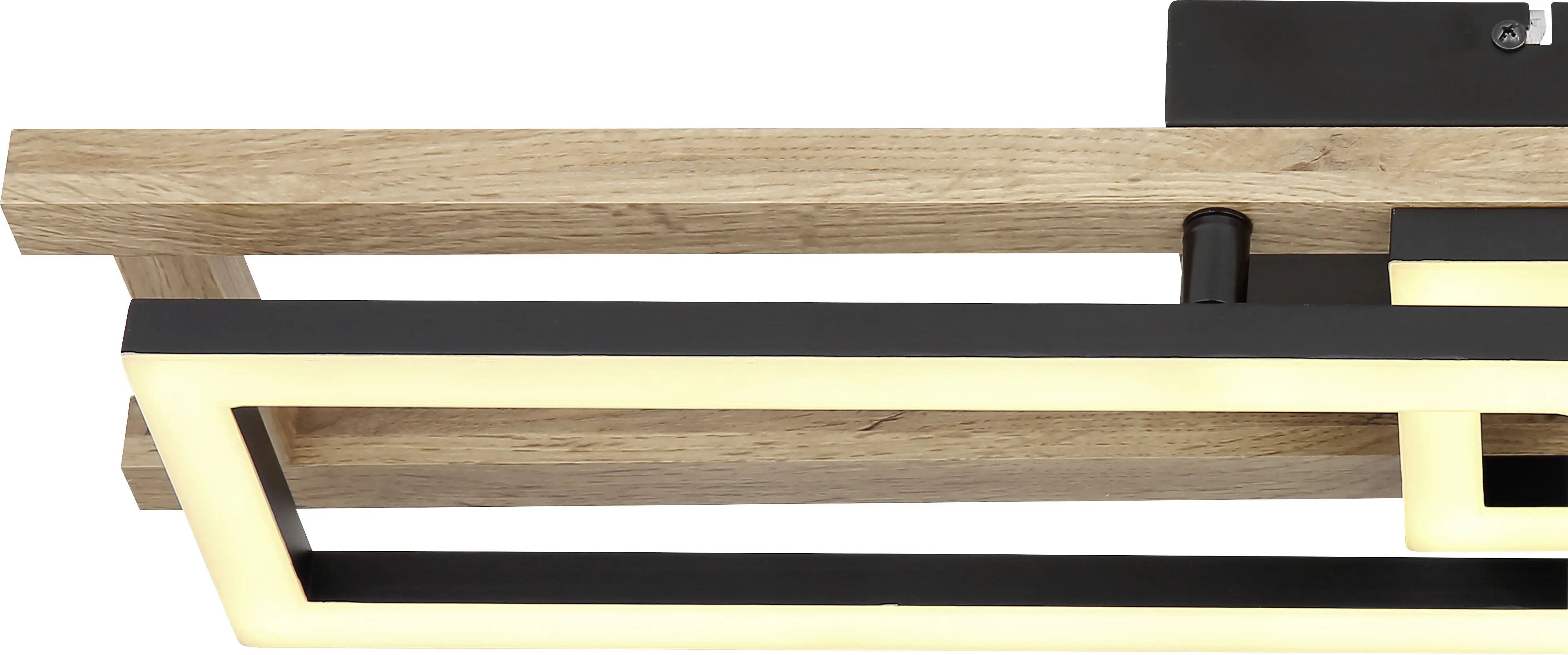 Globo LED Deckenleuchte Illa dunkelbraun-schwarz 69 x 36,5 cm warmweiß