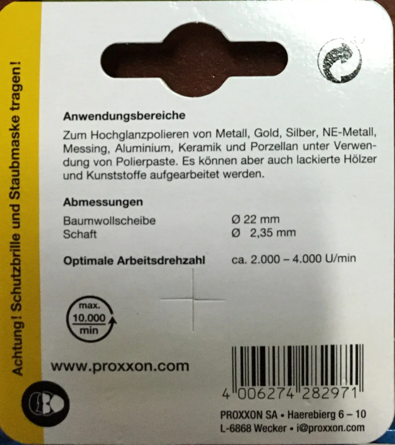 Proxxon Micromot Baumwollscheibe Ø 22 mm