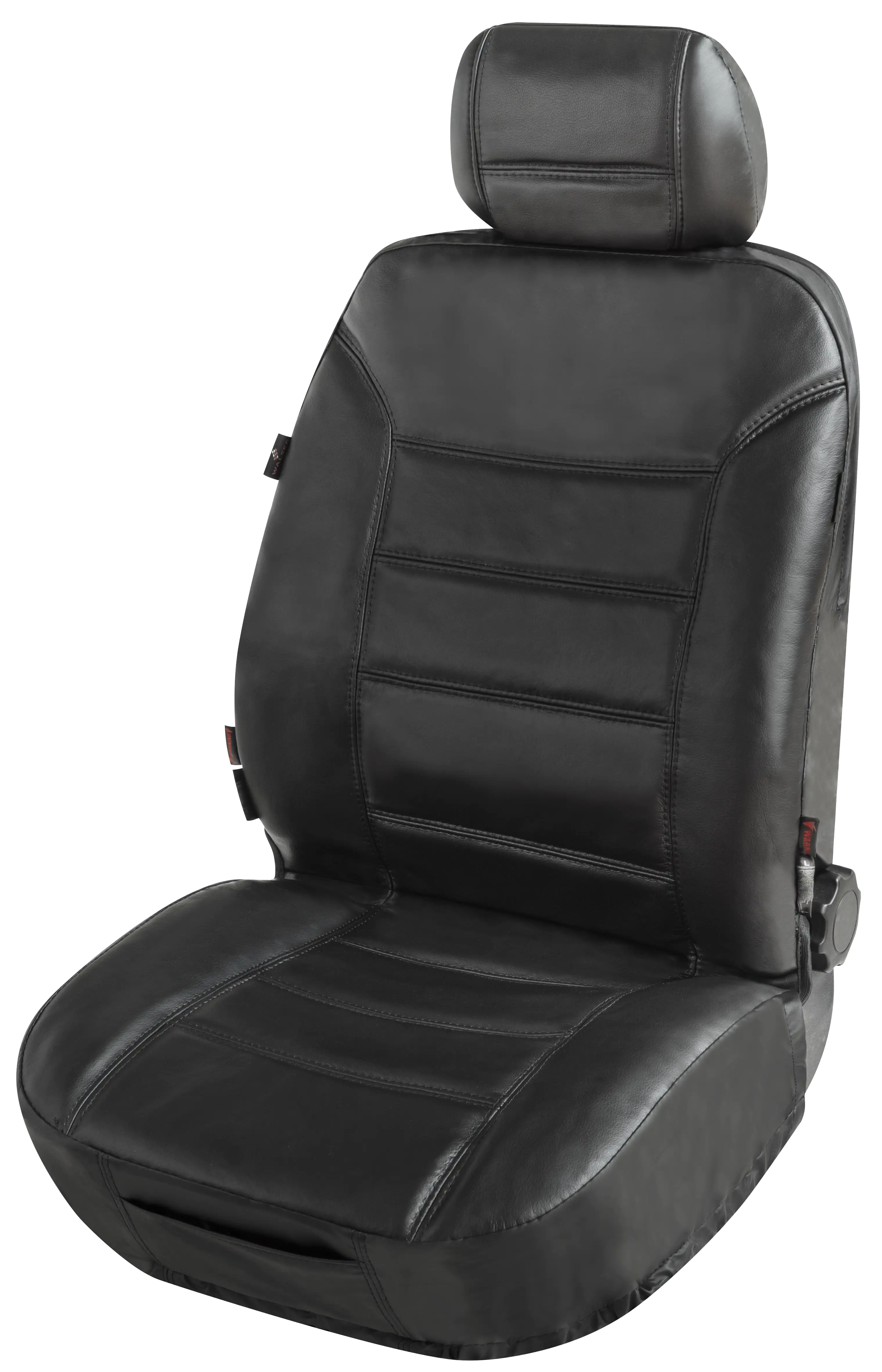 9001778196354_001 Walser Autositzbezug Billy aus echtem Leder schwarz ZIPP-IT 2-teilig