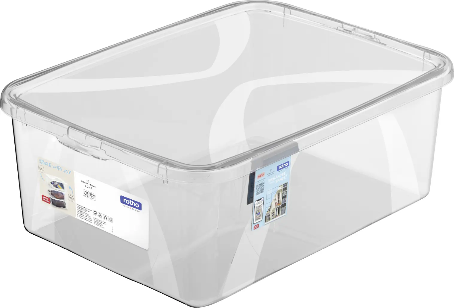 Rotho Aufbewahrungsbox Lona inkl. Deckel 10 L transparent Rotho Aufbewahrungsbox Lona inkl. Deckel 10 L transparent