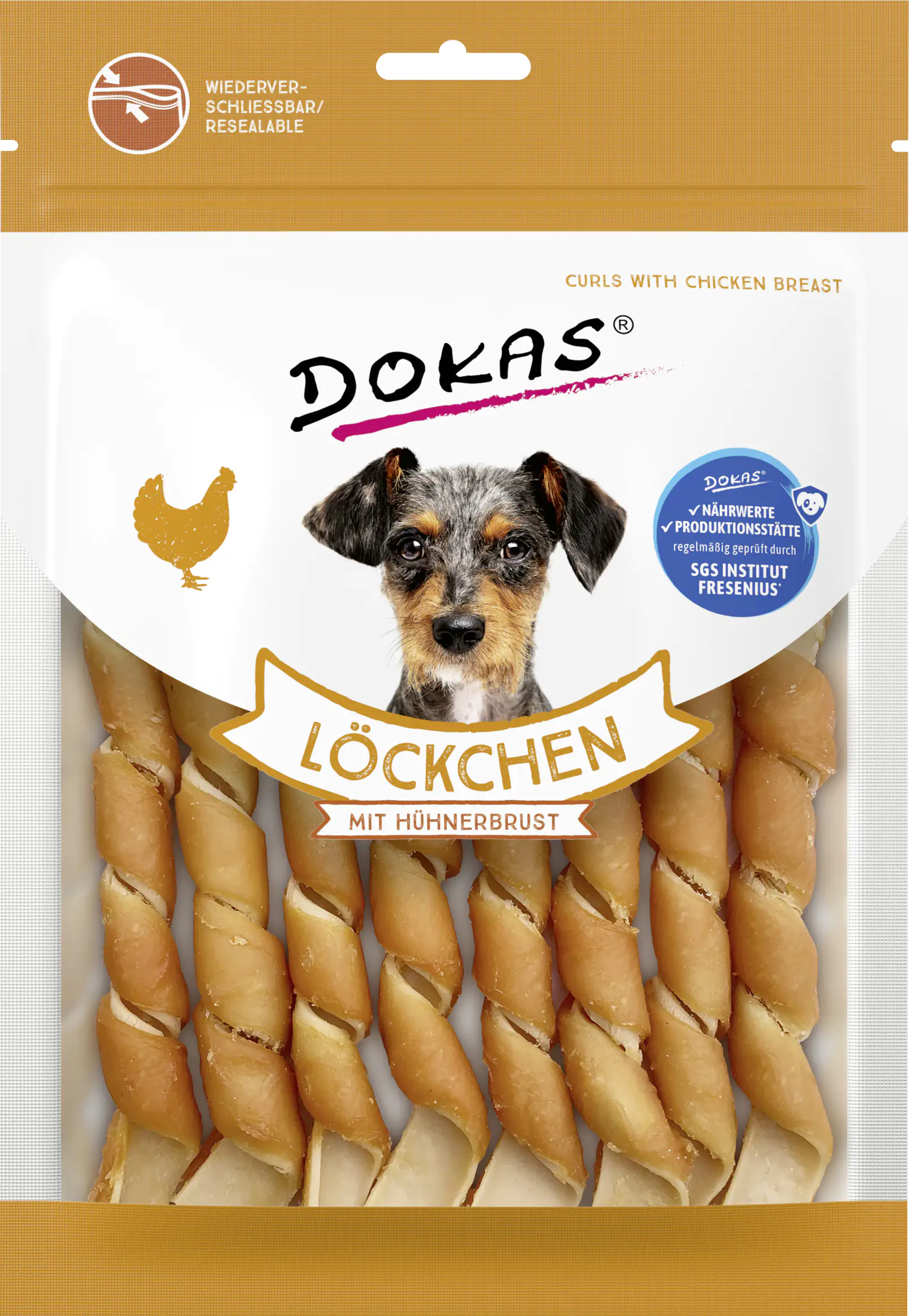 Dokas Löckchen mit Hühnerbrust 120 g