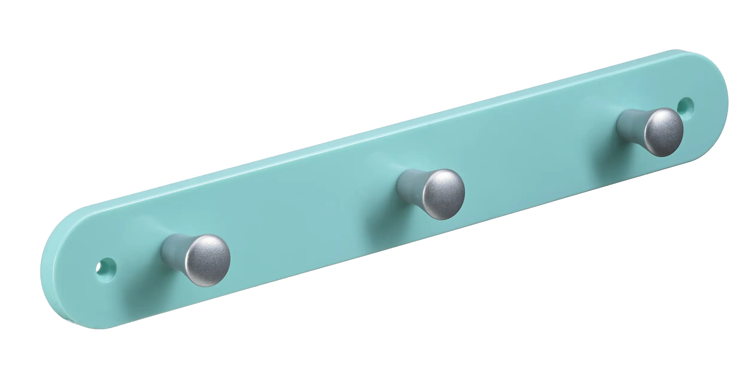 Hettich Garderobenleiste 3 Haken 28,0 x 4,0 x 0,8 cm mintgrün