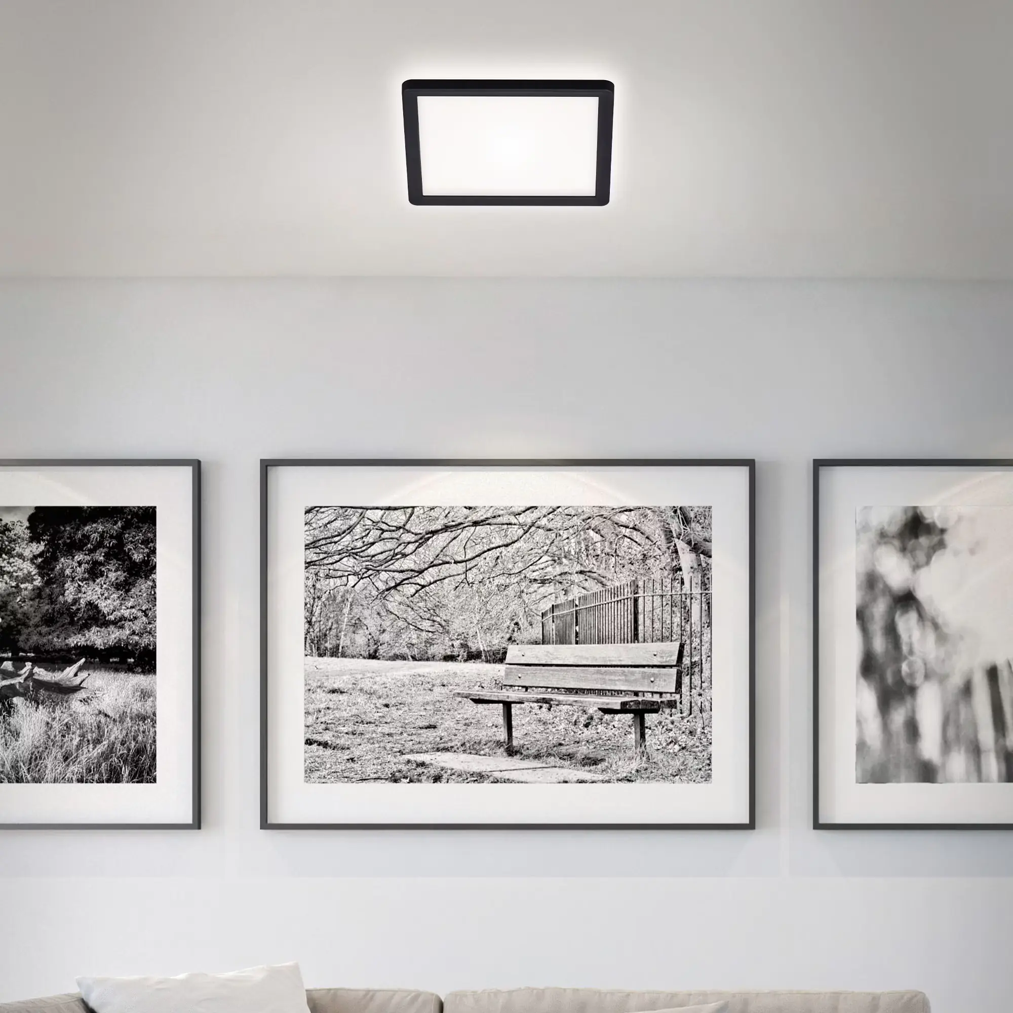 Briloner LED Panel Slim 19 cm, schwarz, utraflach Briloner LED Panel Slim 19 cm, schwarz, utraflach