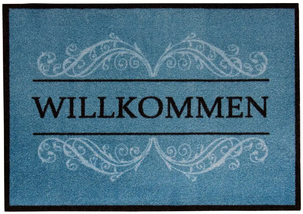 Fußmatte Carmen Willkommen blue, 39 x 58 cm