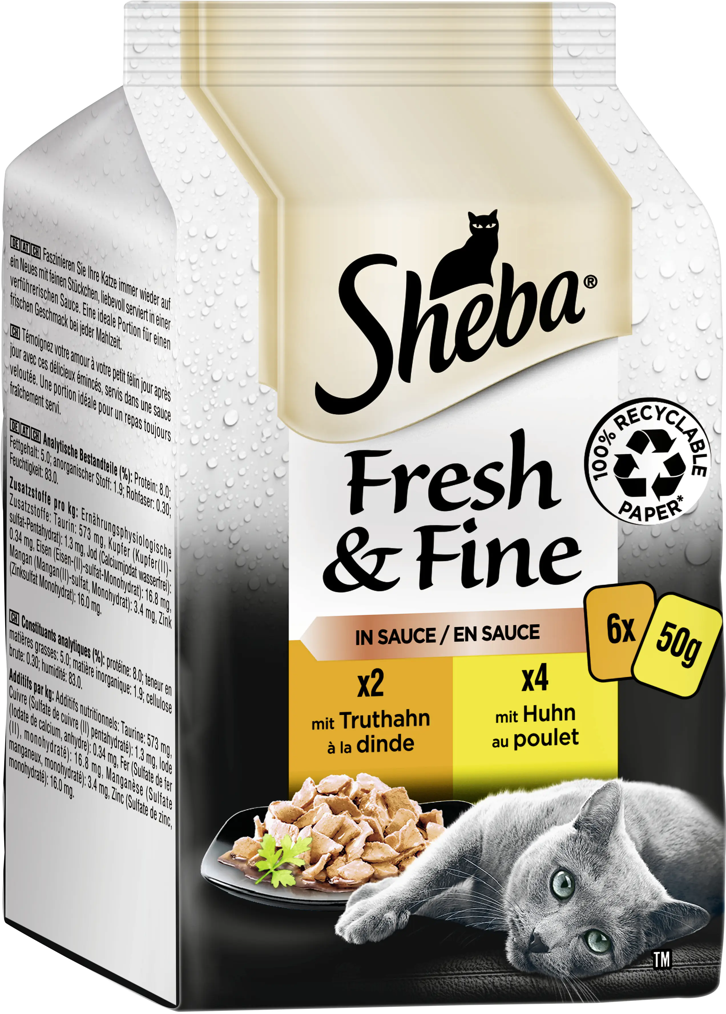 Sheba Multipack Fresh & Fine in Sauce Geflügel Variation 6 x 6x50 g