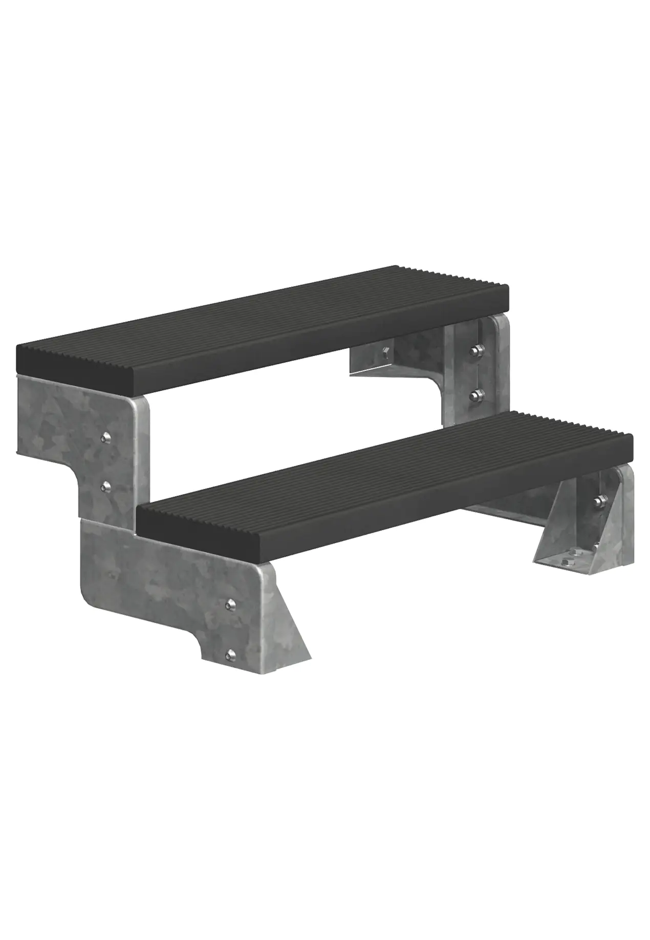 Dolle Außentreppe Gardentop 2 Stufen ohne Geländer, Breite 100 cm, Trimax, anthrazit