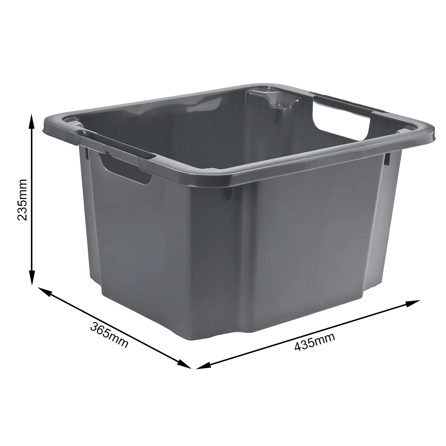 Rotho Drehstapelbox Reverso 26 L anthrazit Rotho Drehstapelbox Reverso 26 L anthrazit