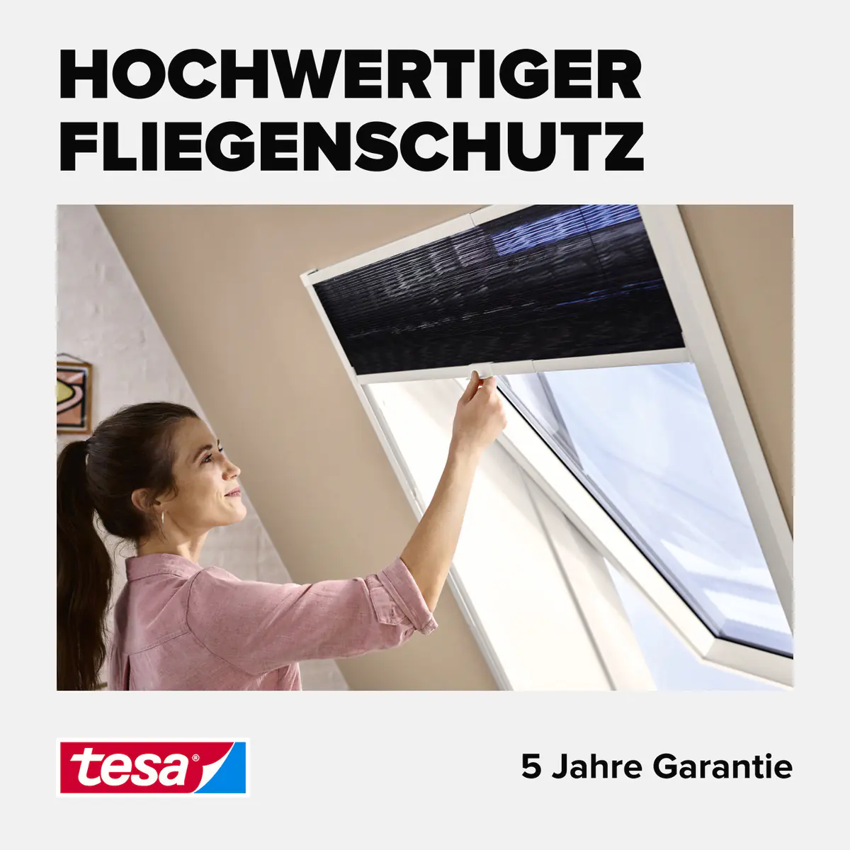 tesa Fliegengitter Alu-Dachfenster Plissee 114 x 160 cm anthrazit