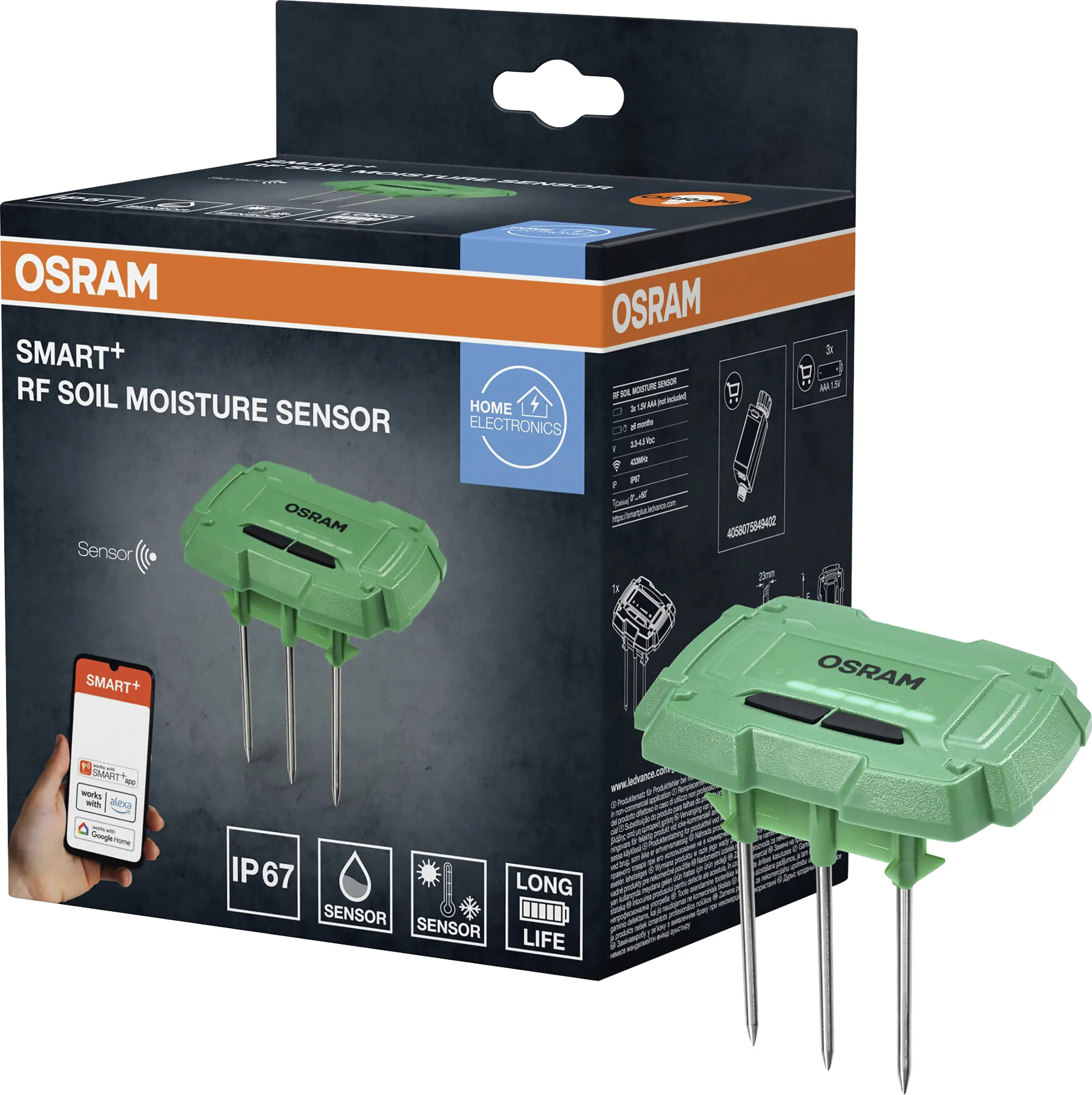 Ledvance Feuchtigkeitsensor Wifi grün für Außenbereich