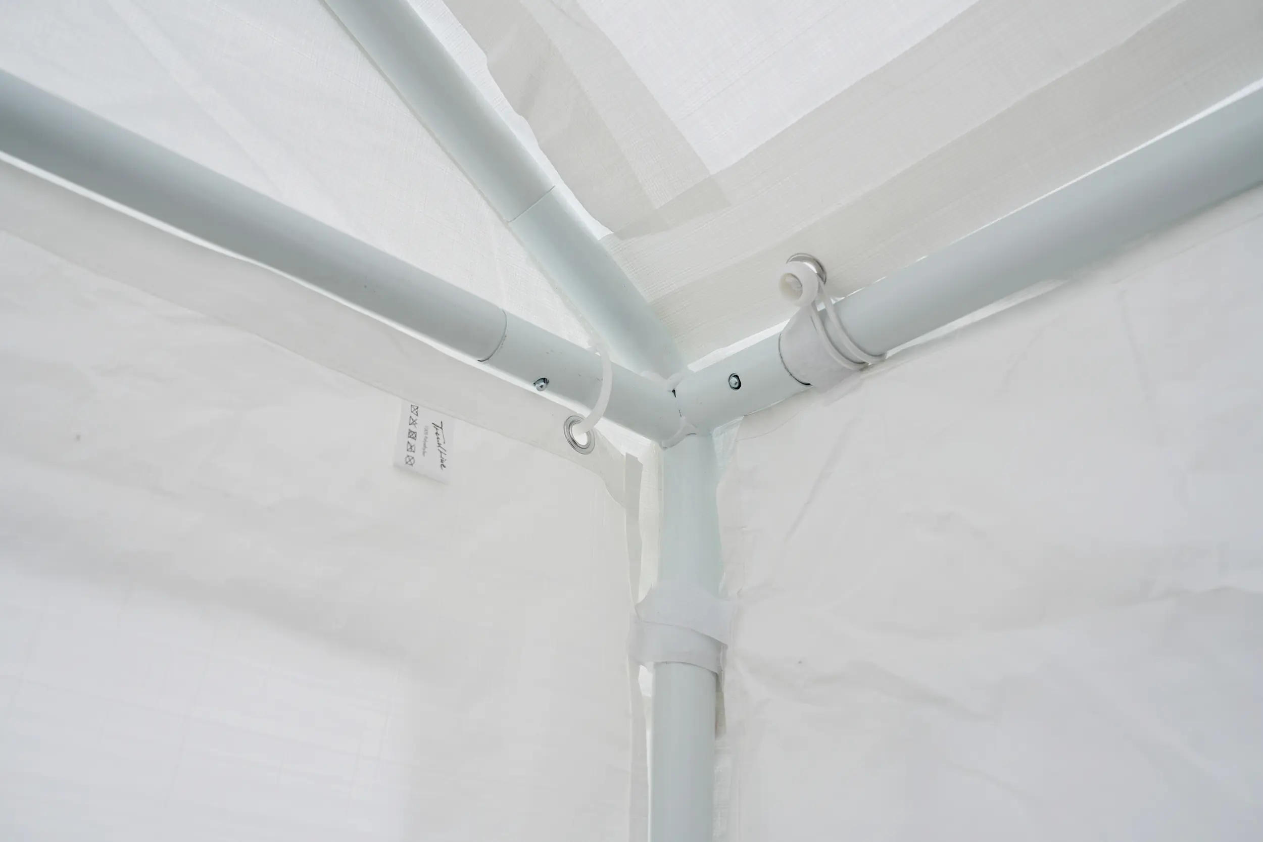 Primaster Großraumzelt 600 x 300 cm inkl. 2 Giebelseitenteilen weiß 