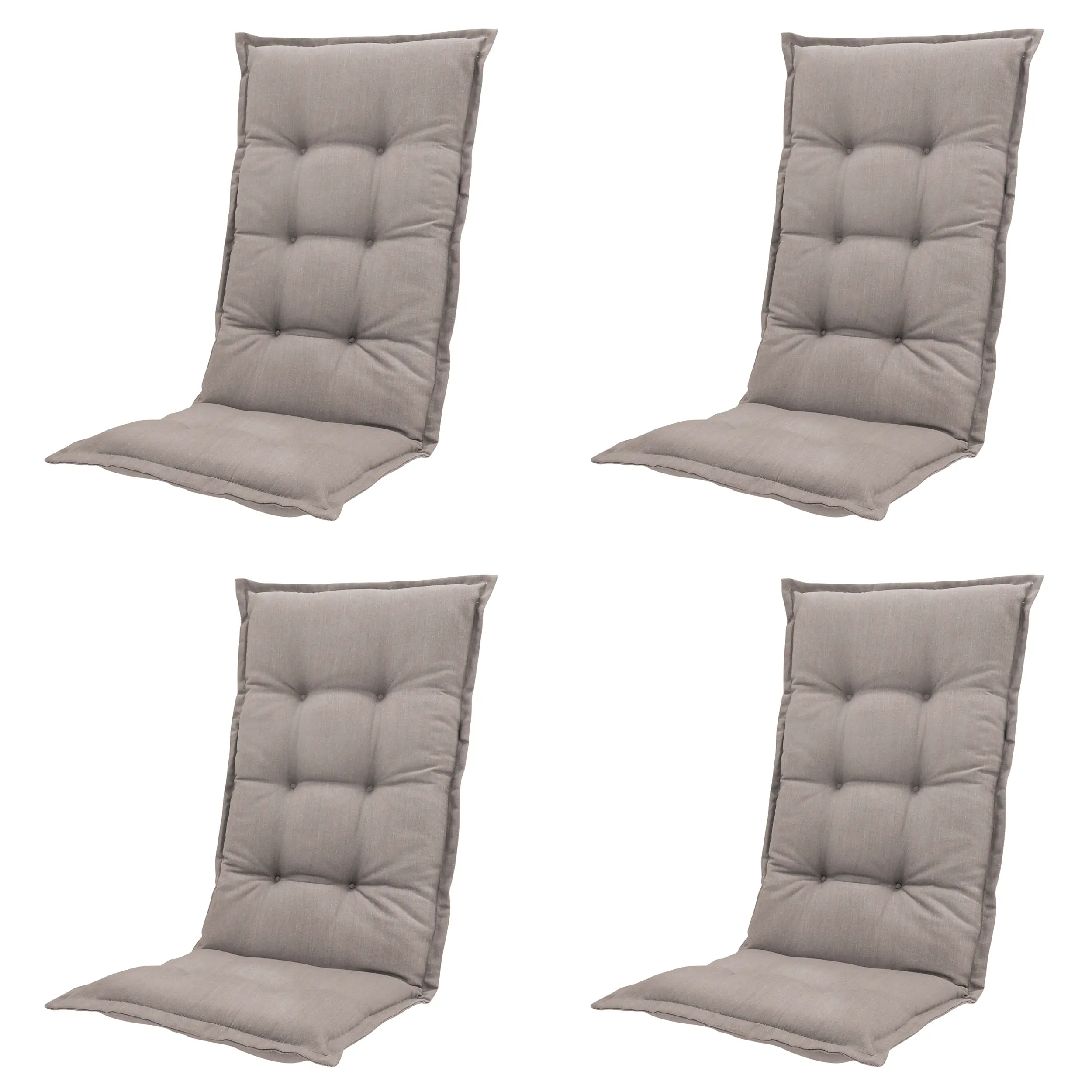 Progarden Gartenstuhl-Set Tampa mit Auflagen anthrazit/taupe 8-tlg.