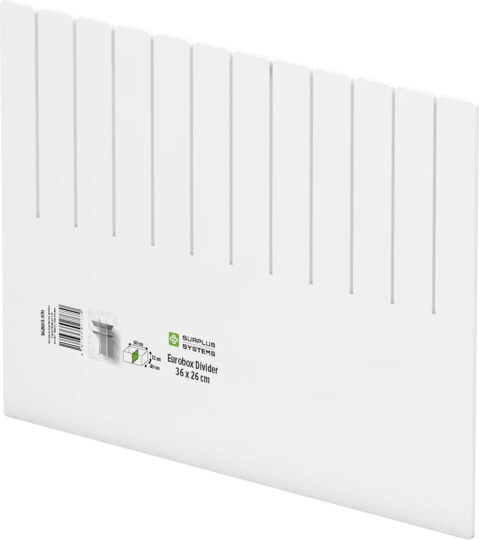 Surplus Systems Abtrenner für Eurobox 36 x 26 cm, weiß Surplus Systems Abtrenner für Eurobox 36 x 26 cm, weiß