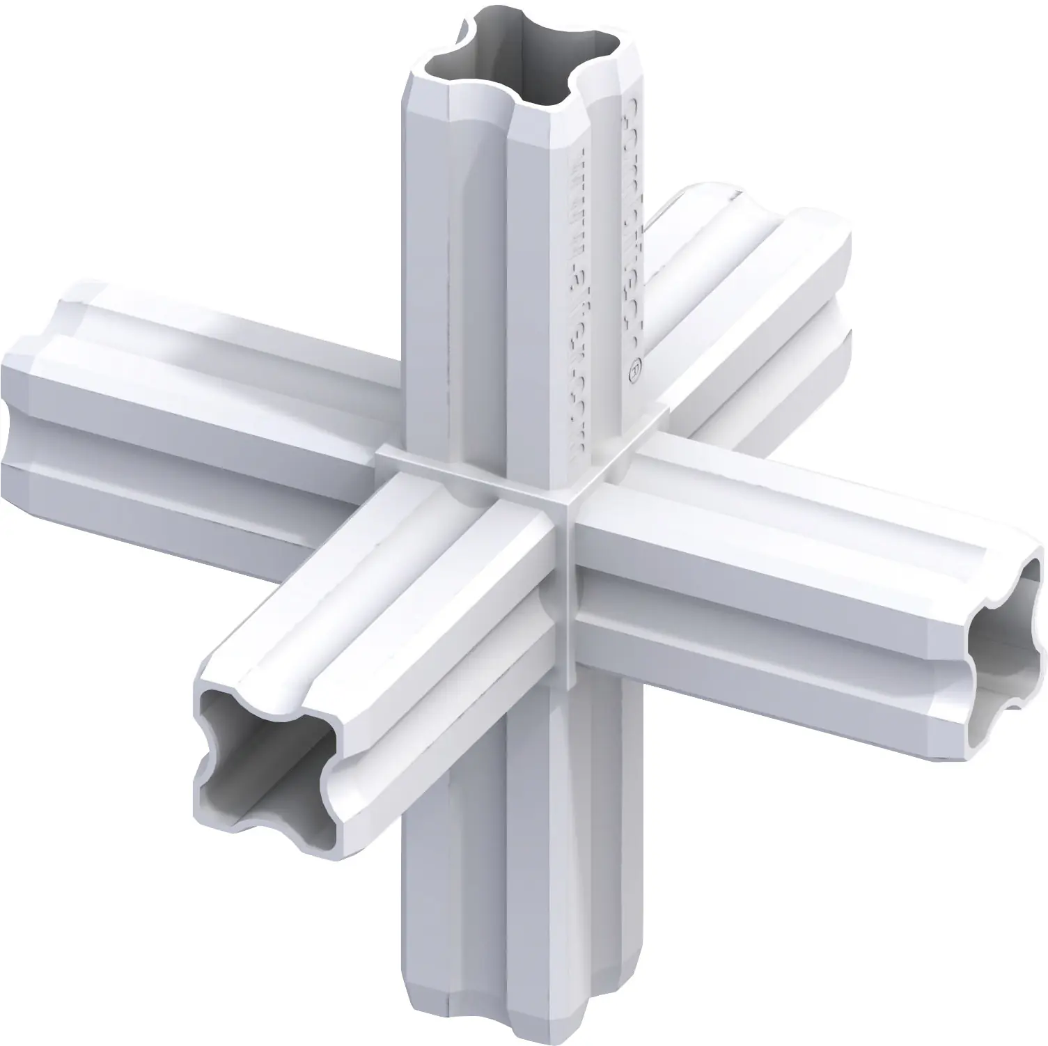 alfer Knoten-Verbinder 90º, 6 Zapfen 23.5 mm 23.5 mm Kunststoff glatt weiss