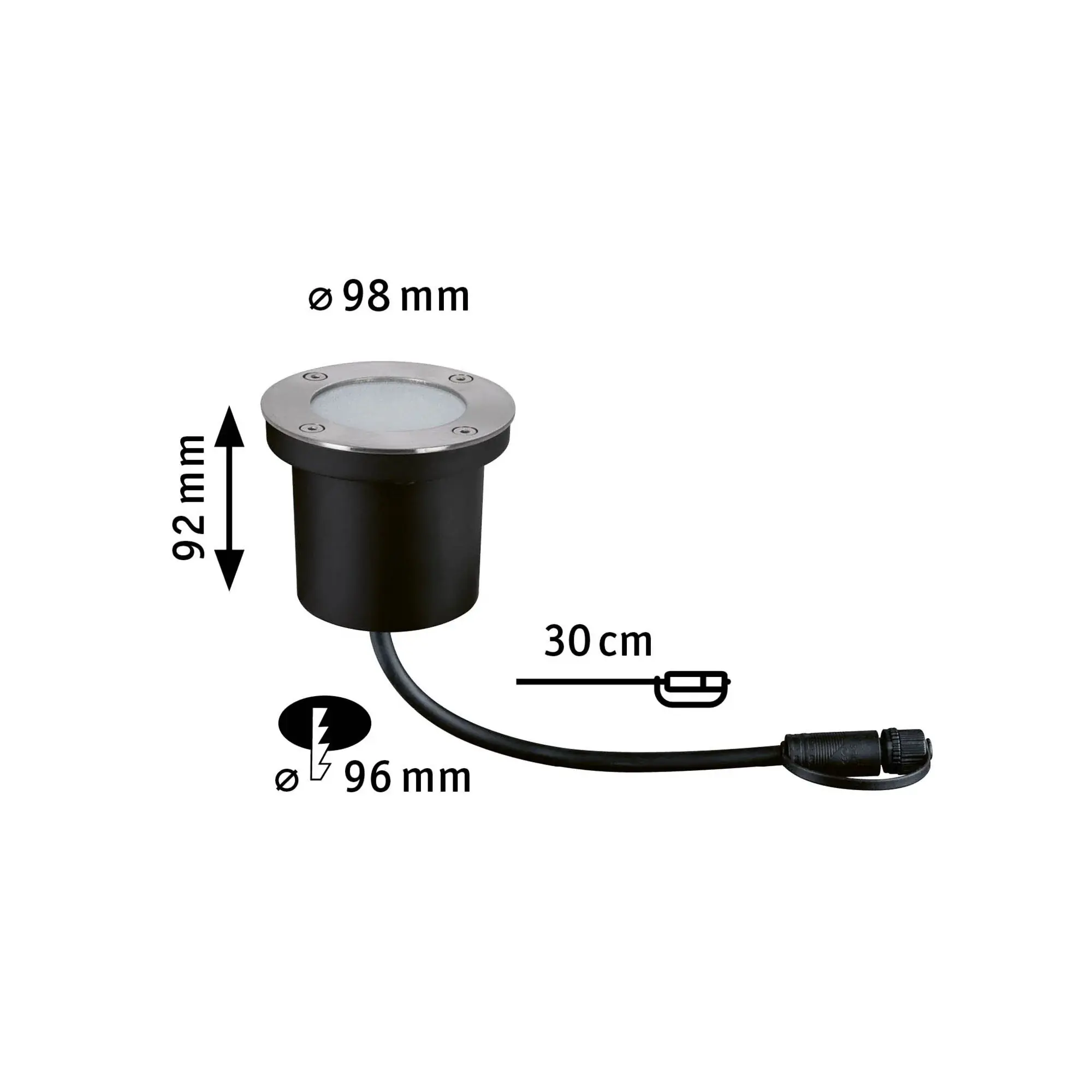 Paulmann LED-Einbauleuchte ZigBee Outdoor Plug & Shine silber dimmbar