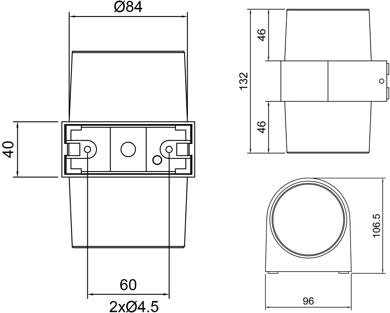 Reality Leuchten LED Außen-Wandleuchte Molina anthrazit Up- & Downlight
