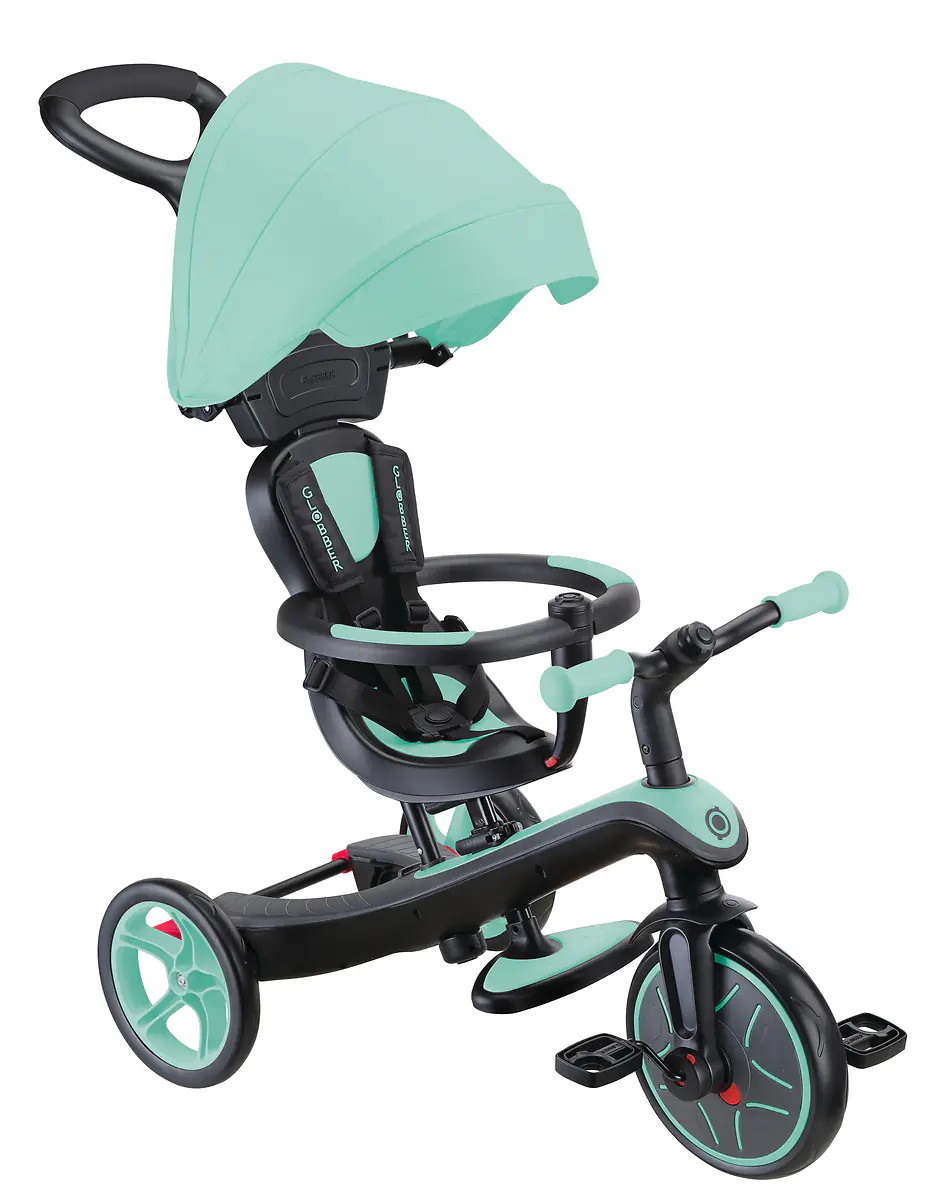 Globber Dreirad für Kinder Explorer Trike 4-in-1 schwarz/grau