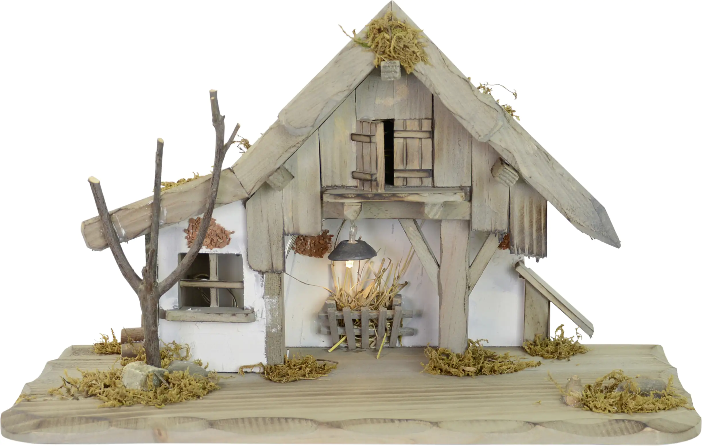 Riffelmacher Krippenstall Laterne mit Licht LED 40 x 19 x 24 cm Riffelmacher Krippenstall Laterne mit Licht LED 40 x 19 x 24 cm