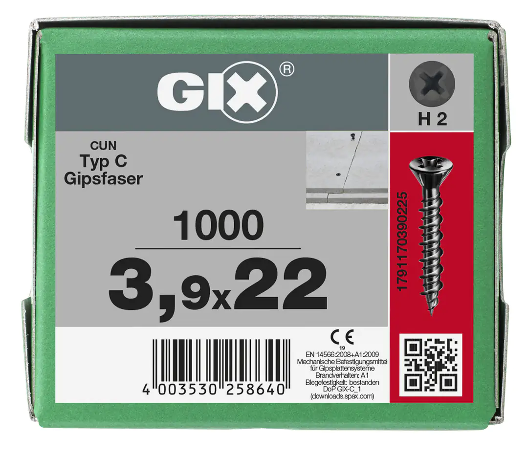 Spax Trockenbauschrauben 3.9 x 22 mm PH 2 - 1000 Stk.