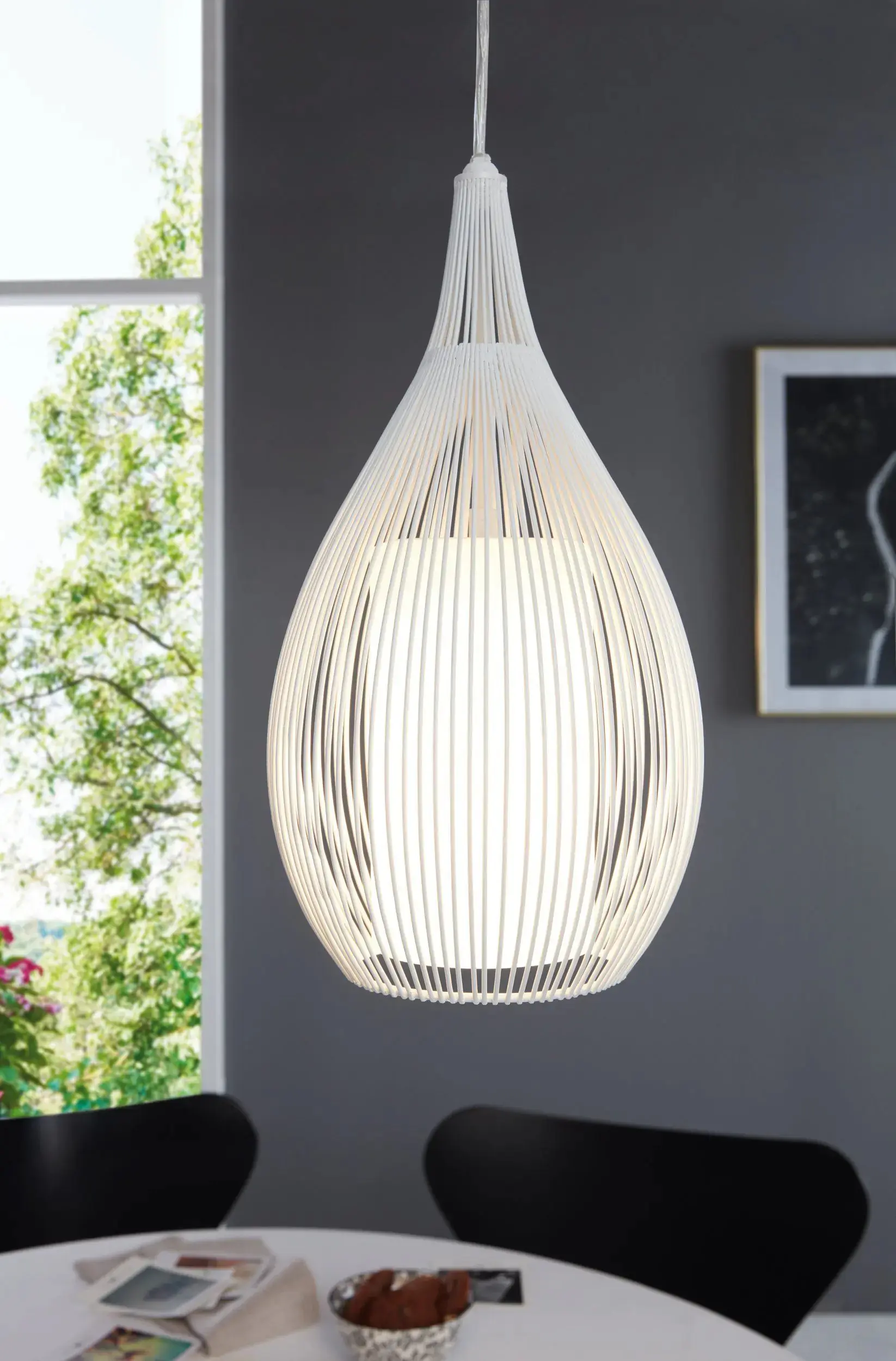 Eglo Pendelleuchte Razoni E27 Ø 19cm weiß Eglo Pendelleuchte Razoni E27 Ø 19cm weiß