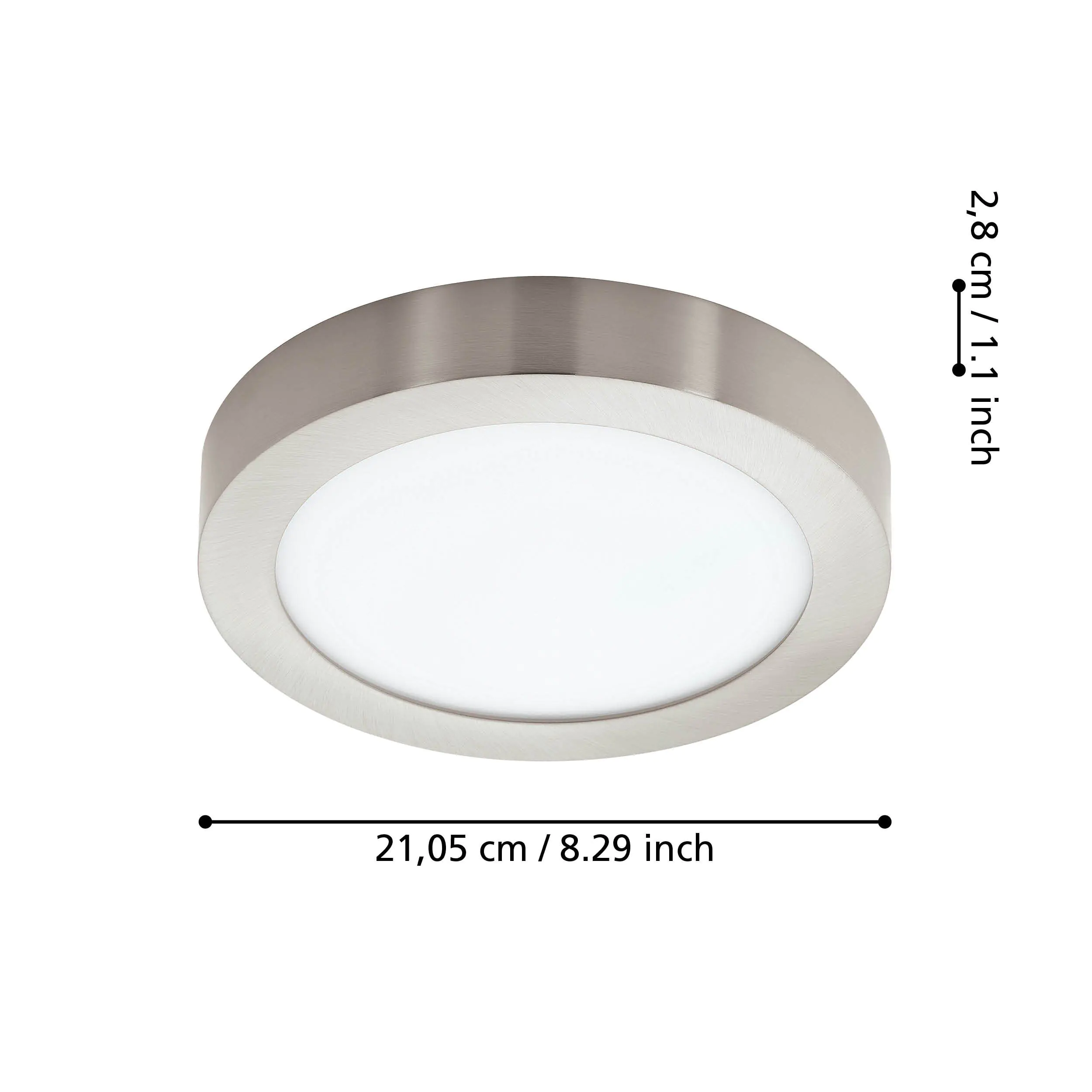 Eglo Connect LED Aufbauleuchte Fueva-Z nickel-matt Ø 21 cm Smart Home Eglo Connect LED Aufbauleuchte Fueva-Z nickel-matt Ø 21 cm Smart Home