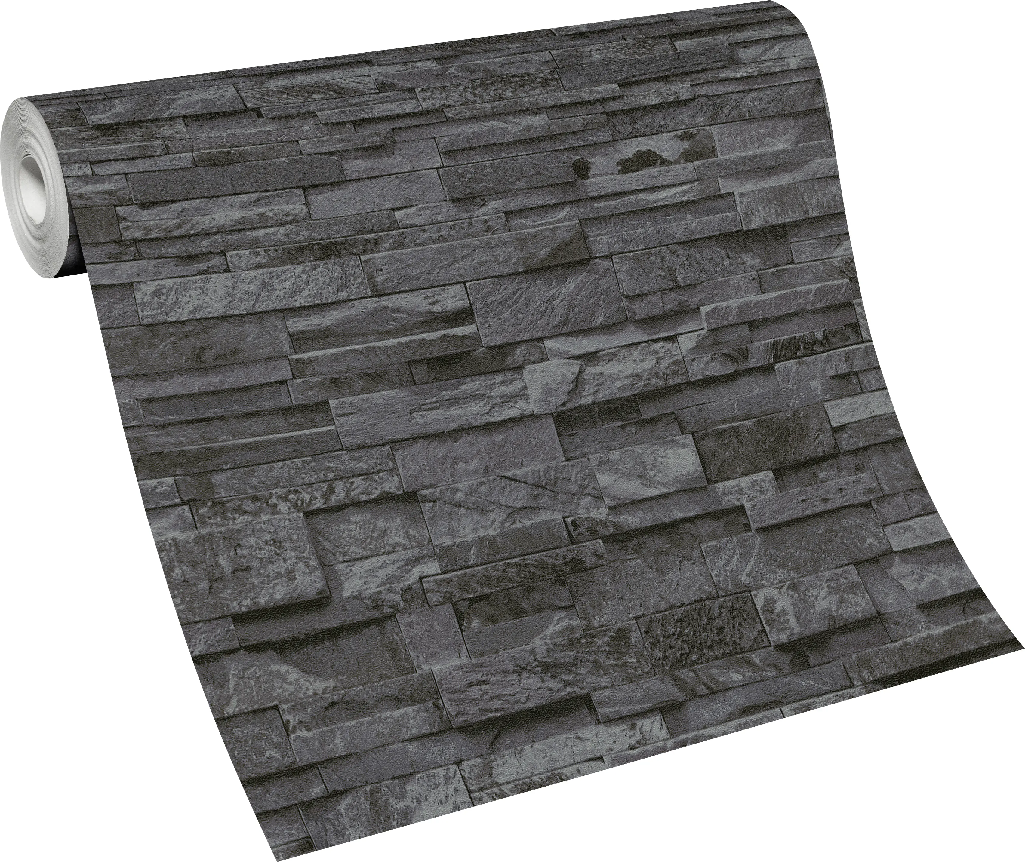 Erismann Vliestapete 02363-40 Stein schwarz 10,05 x 0,53 m