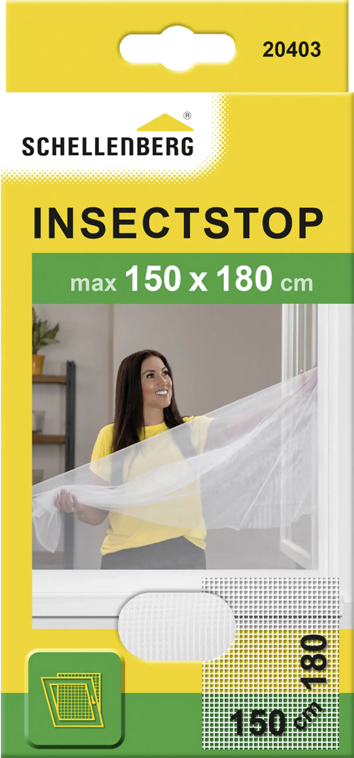 Schellenberg Fliegengitter 150 x 180 cm weiß kürzbar